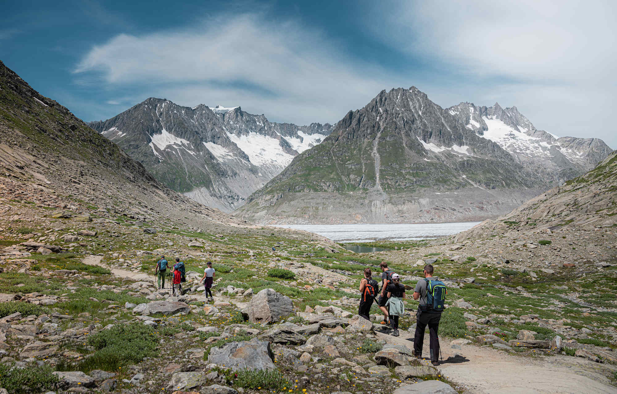 Vom Eggishorn über den Märjelensee zur Fiescheralp