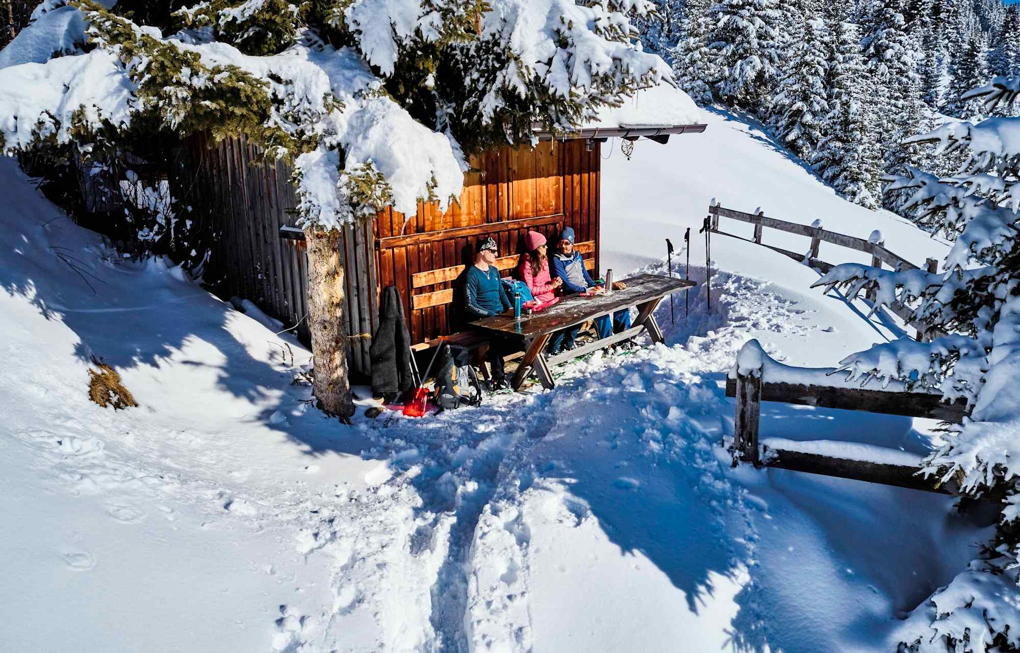 Rastplatz Schneeschuhroute Dias Kappl