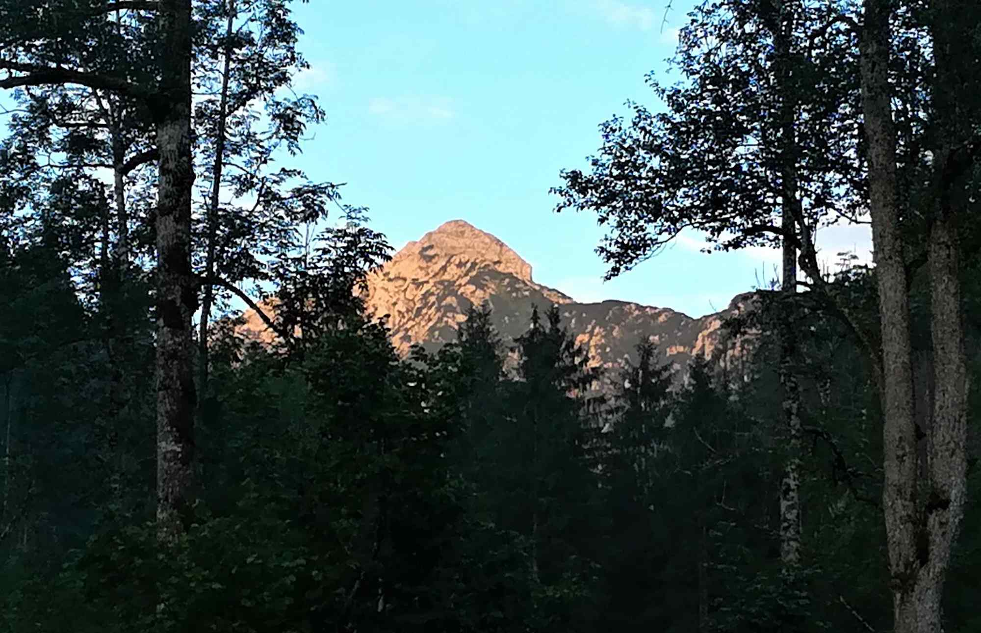 Krainer Storžič in der Morgensonne
