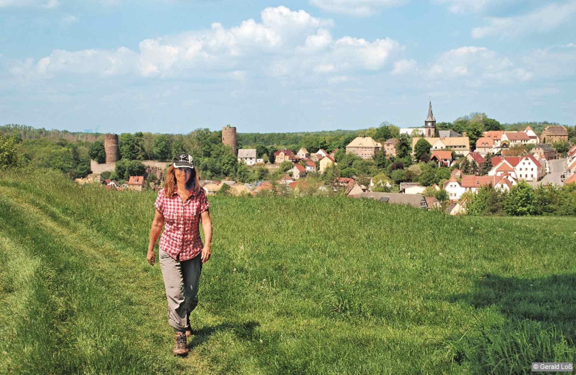 Am Putzschel mit Blick auf Kohren-Sahlis.