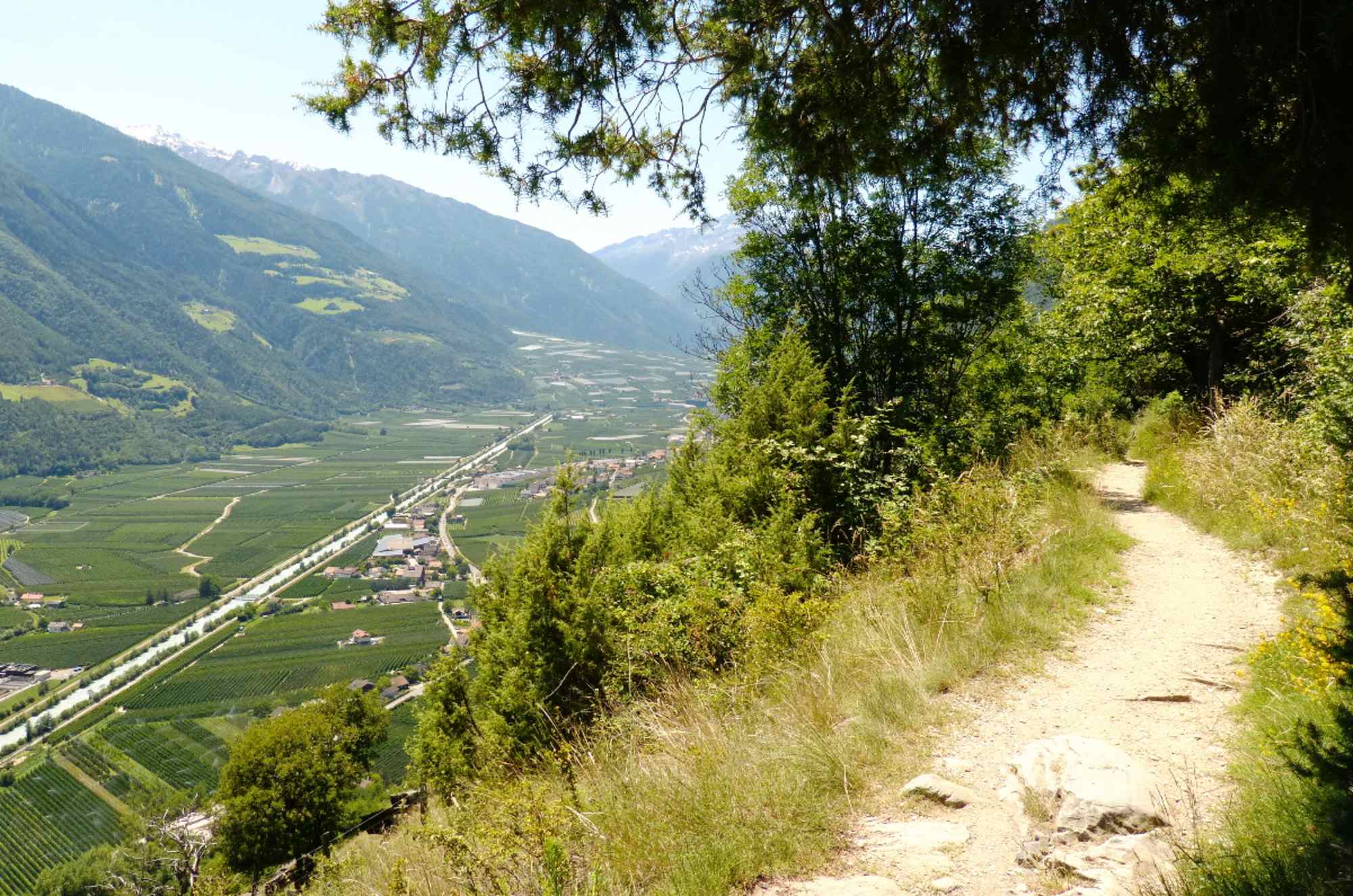 Waalweg - Blick ins Tal