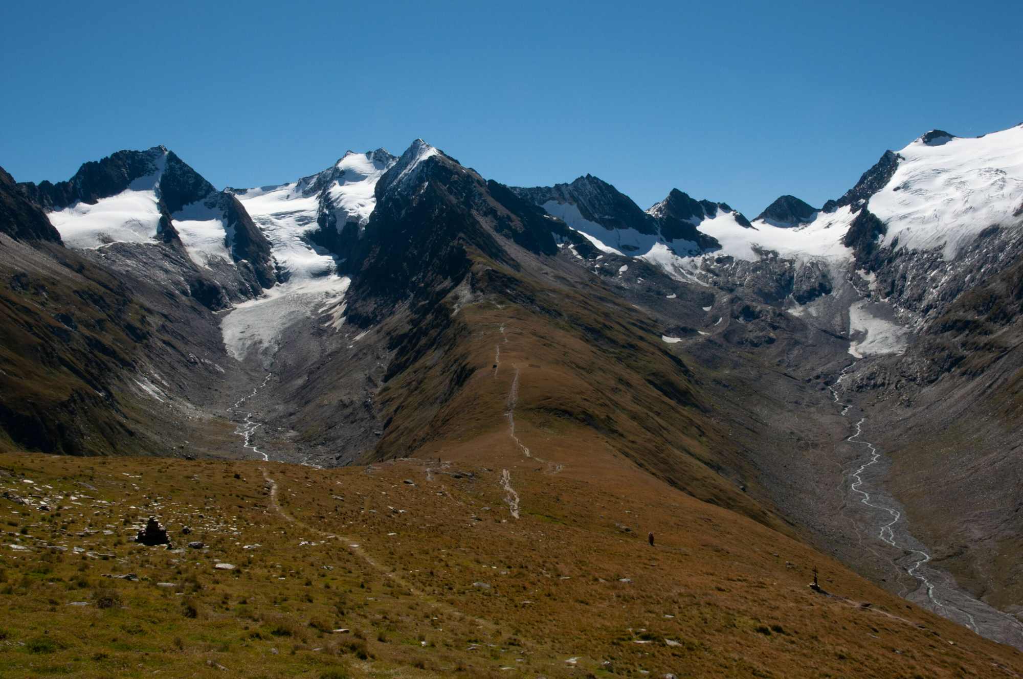 Aussicht zu den Gurgler Gletschern