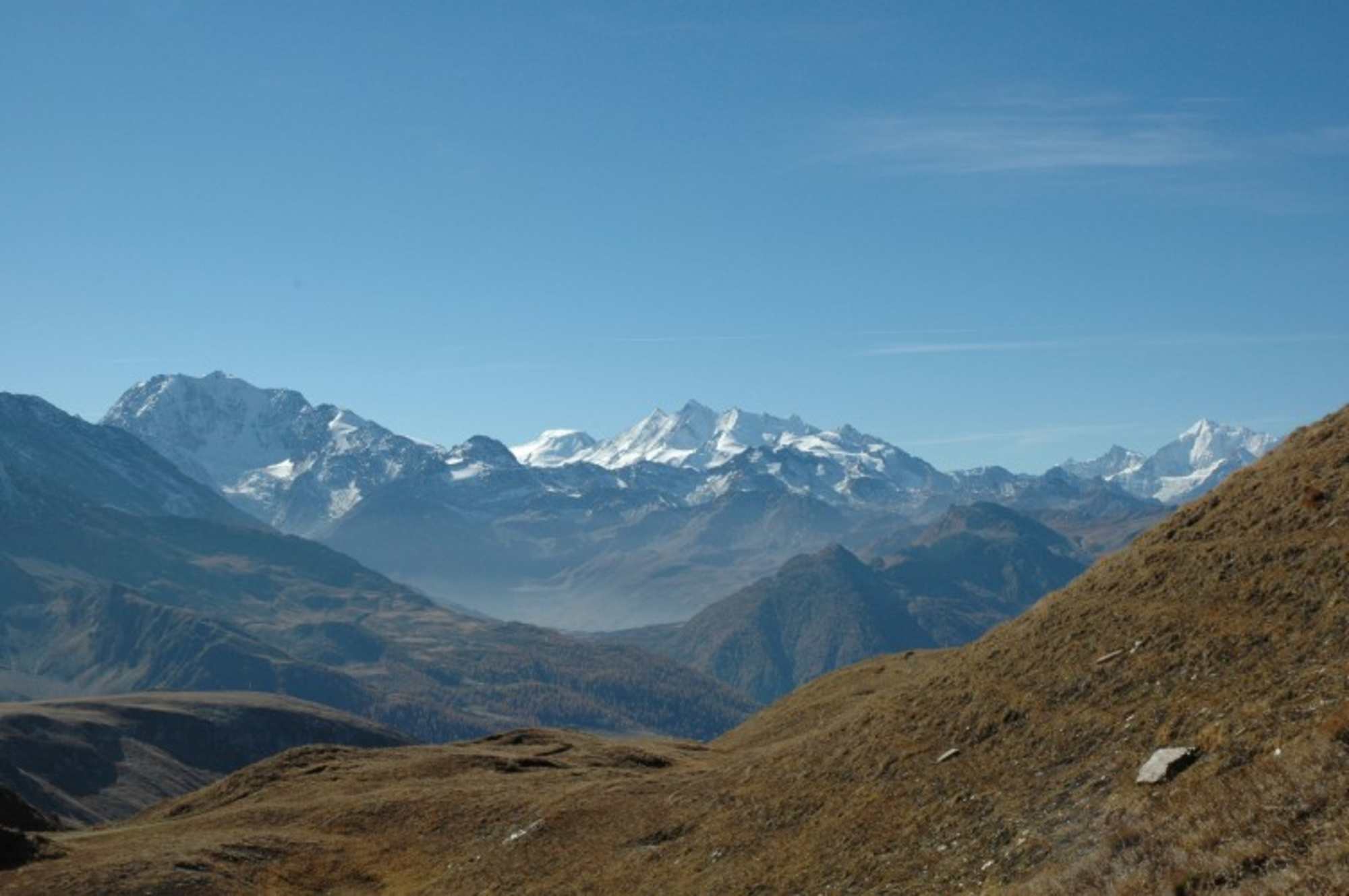 Tolle Aussicht auf die Walliser Viertausender