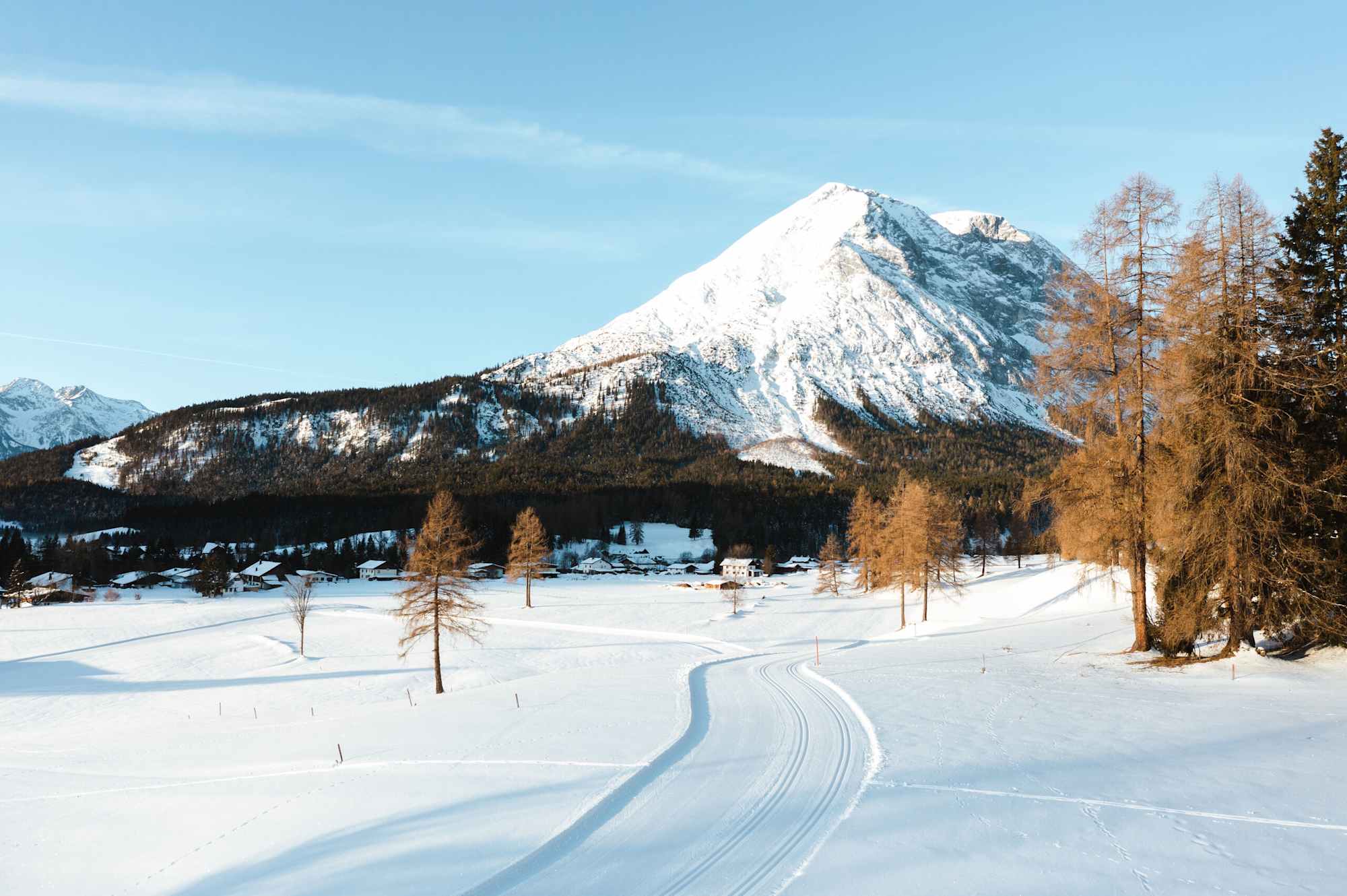 Loipe Plaik mit Blick auf die Hohe Munde - Loipe C9