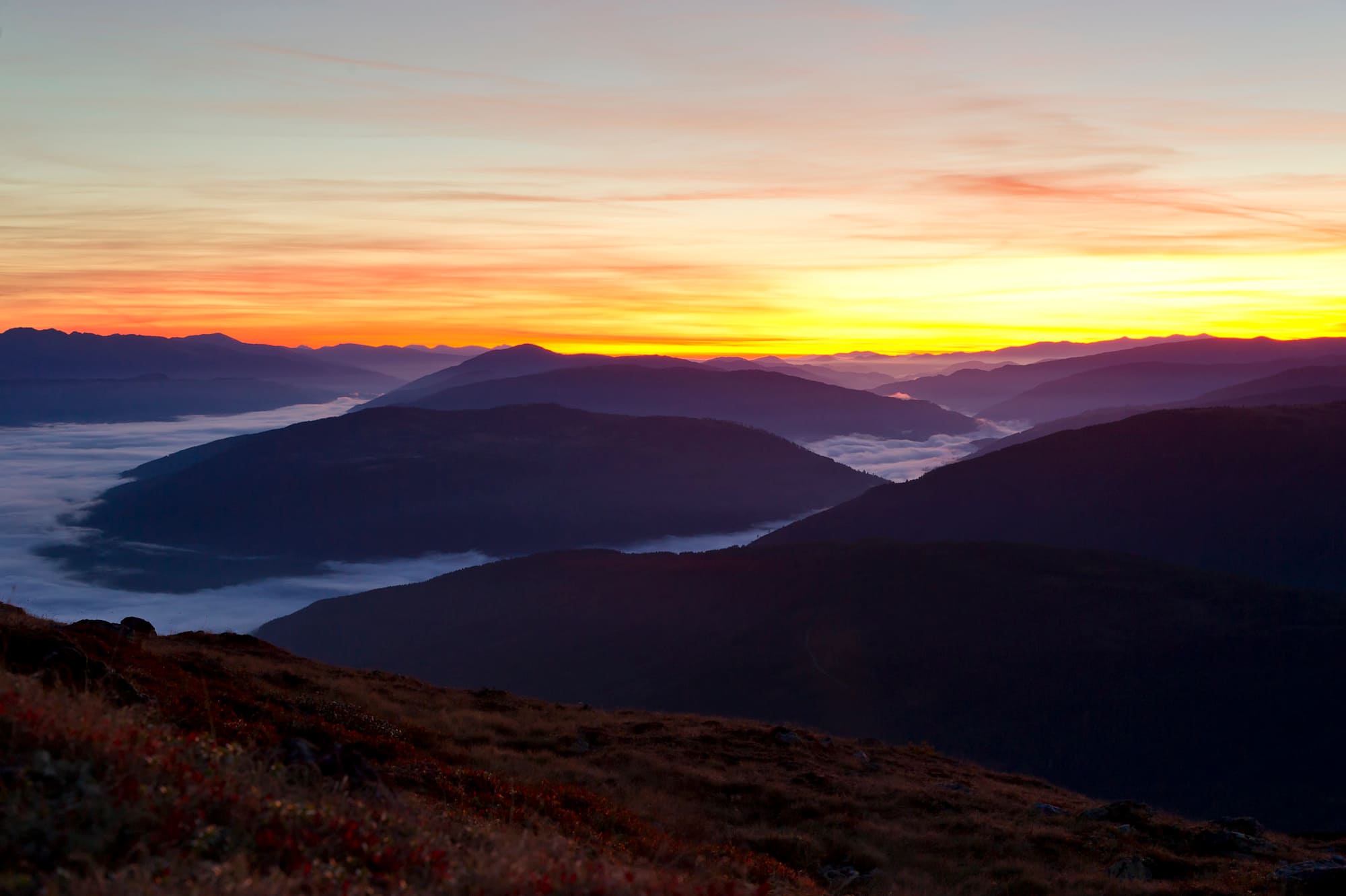 Sonnenaufgang am Katschberg