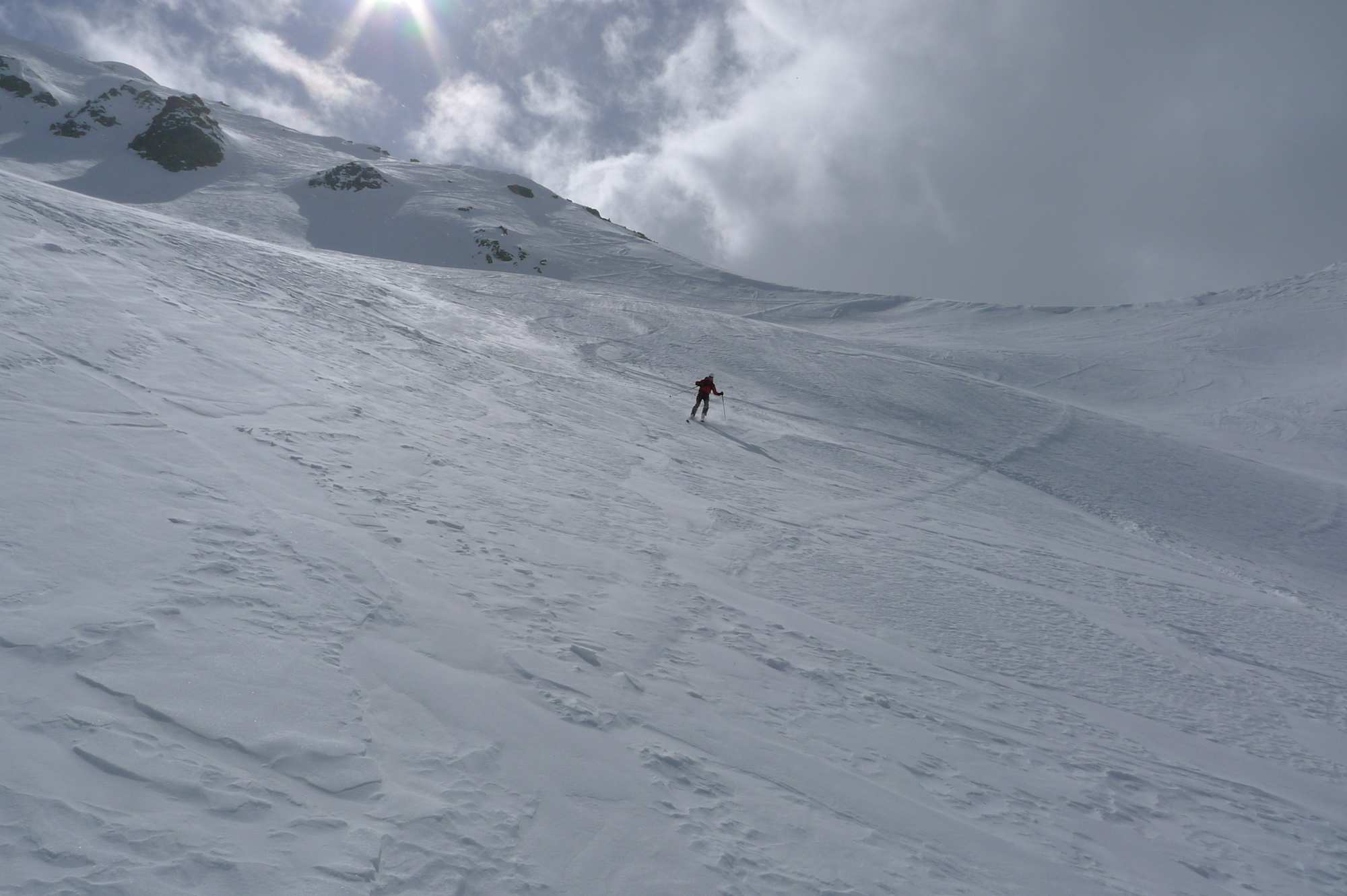 Piz Chalchagn - Die Abfahrt bietet viele Varianten