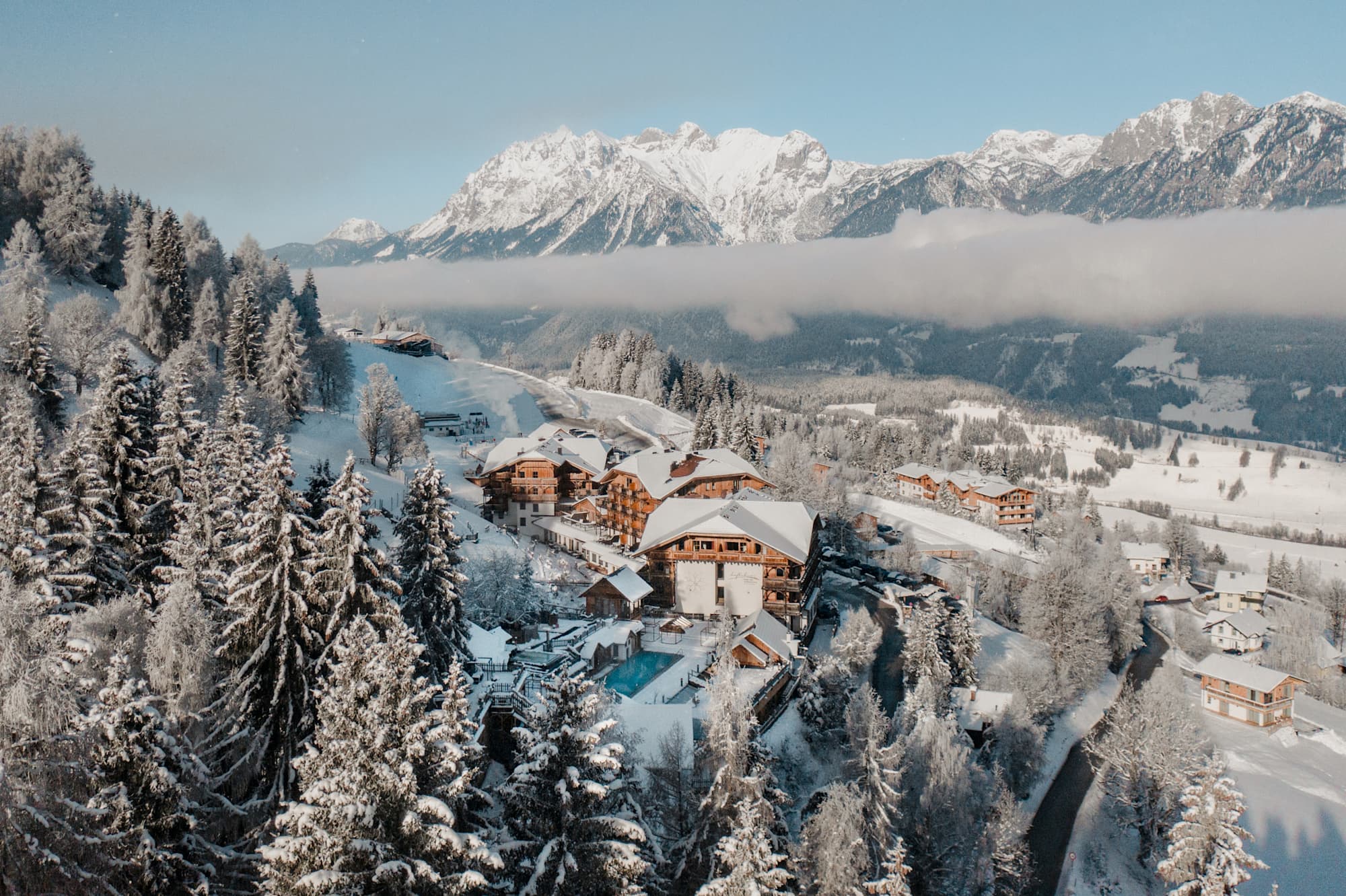 Aussenansicht Winter Hotel Höflehner