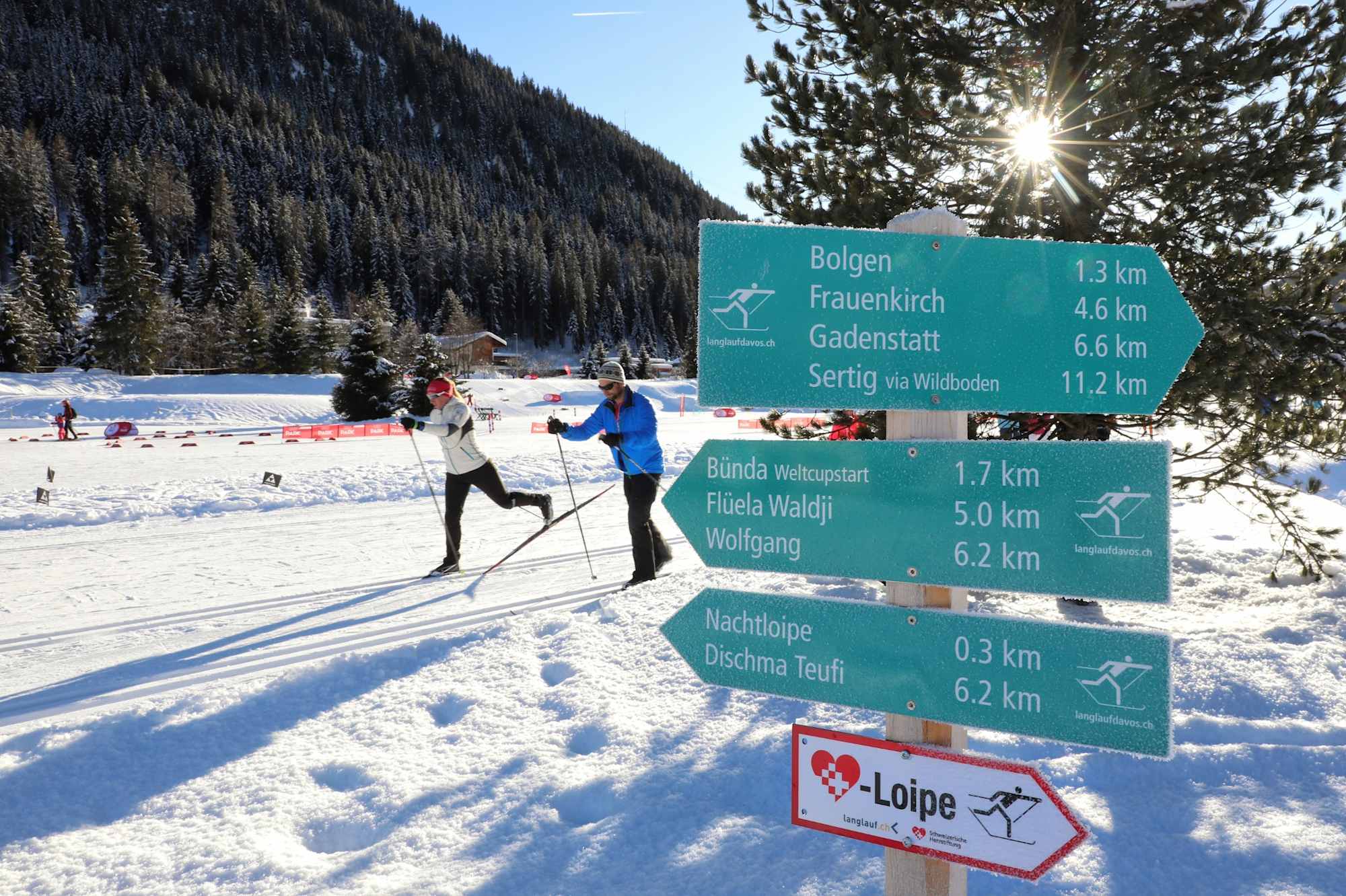 Auf der Herzloipe von Davos