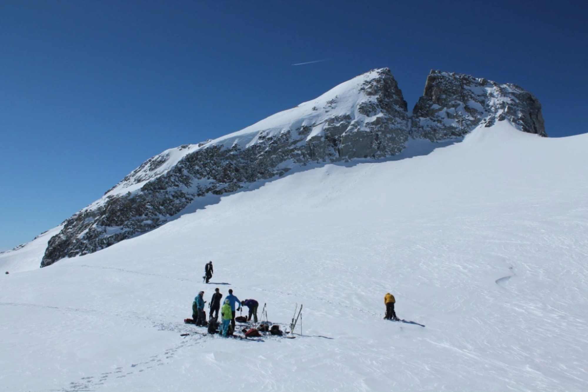 Am Start unterhalb des Gipfels