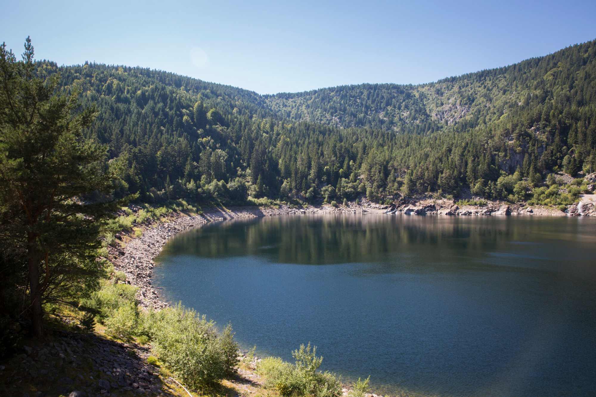 Lac Blanc liegt im Herzen der Vogesen.