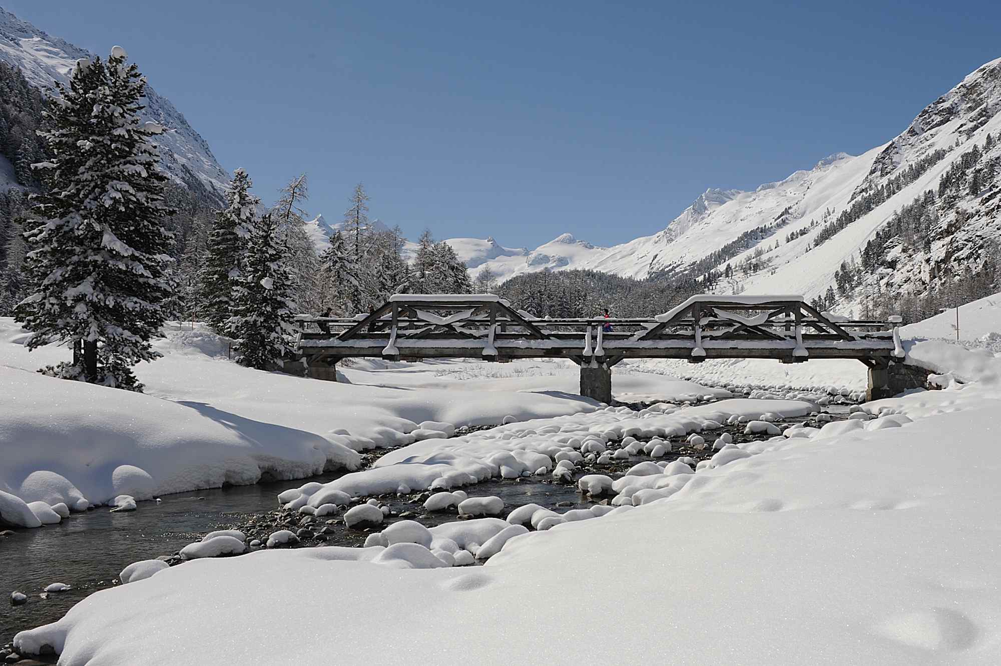 Das verschneite Val Roseg