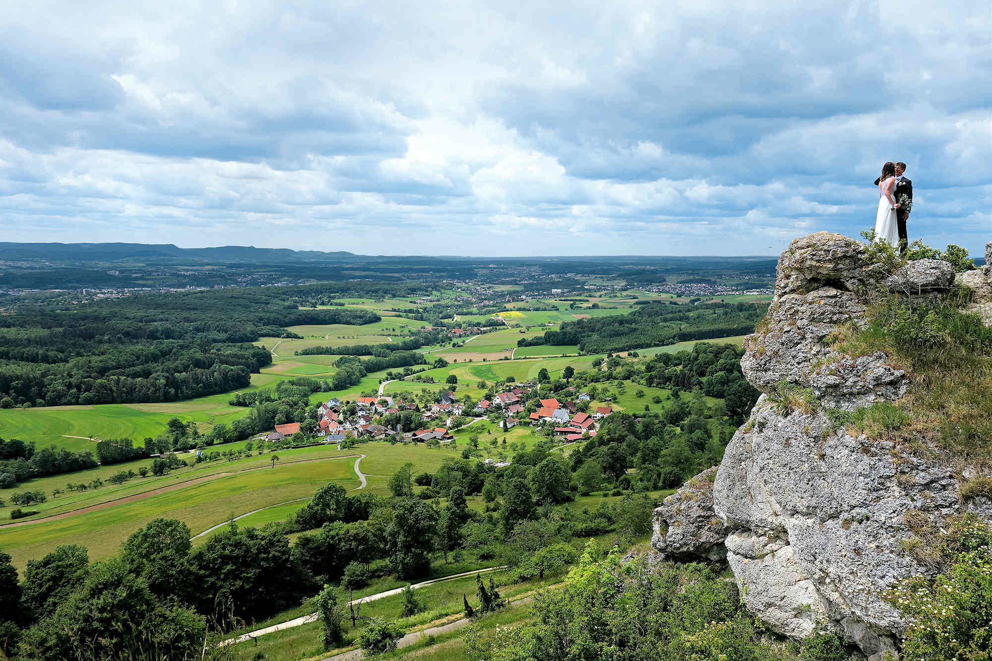 Auf dem Spielburg-Felsen