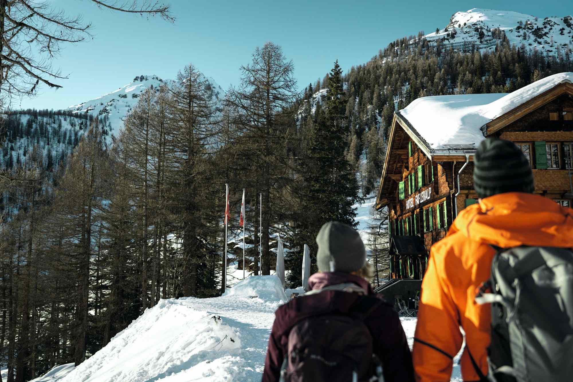 Die letzten Meter zum Hotel Fafleralp