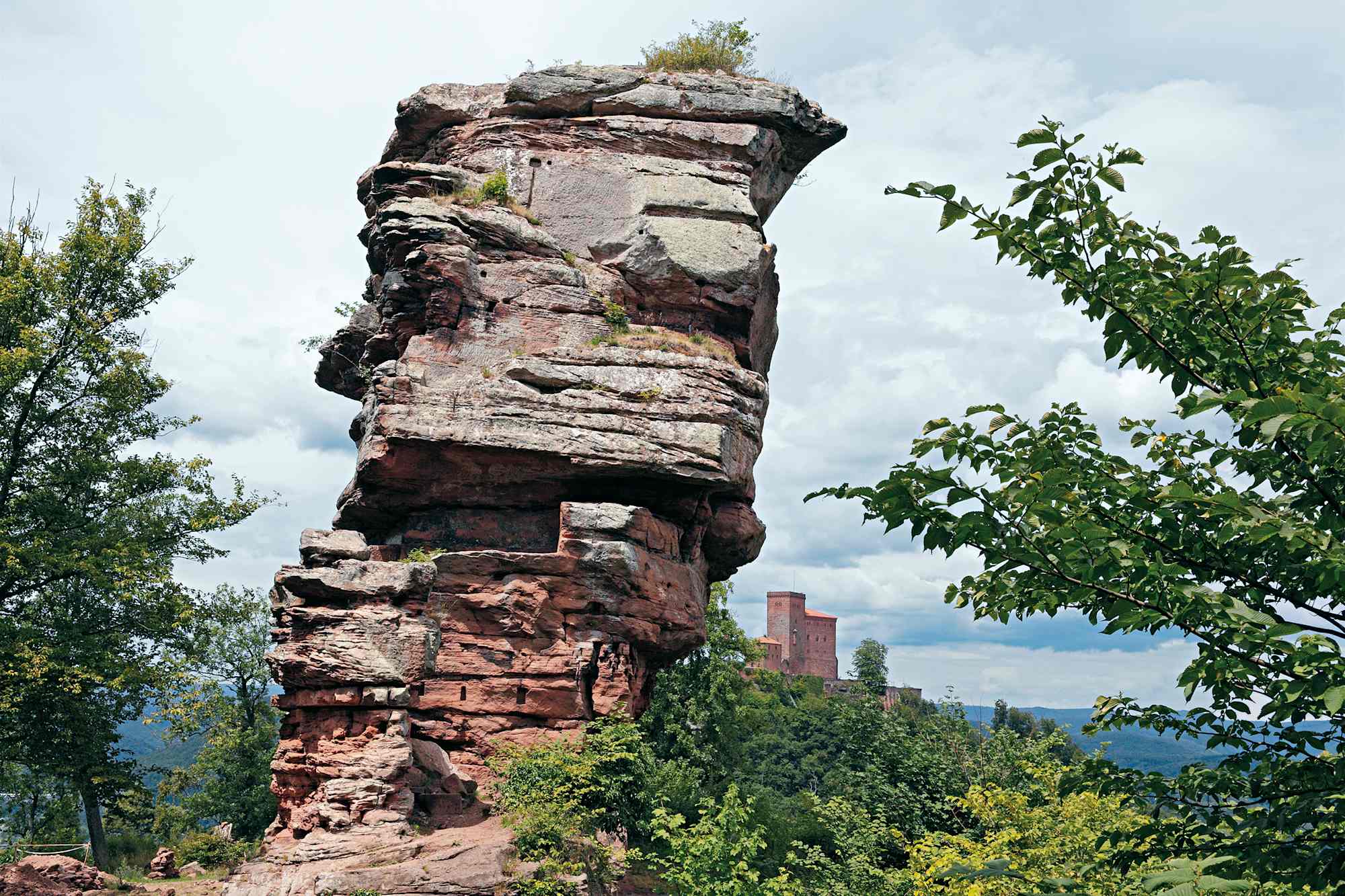 Ruine Anebos, im Hintergrund der Trifels
