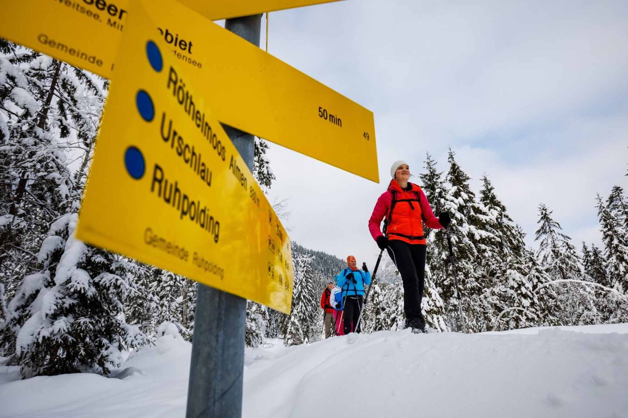 Auf Schneeschuhen hinauf zur Röthelmoosalm