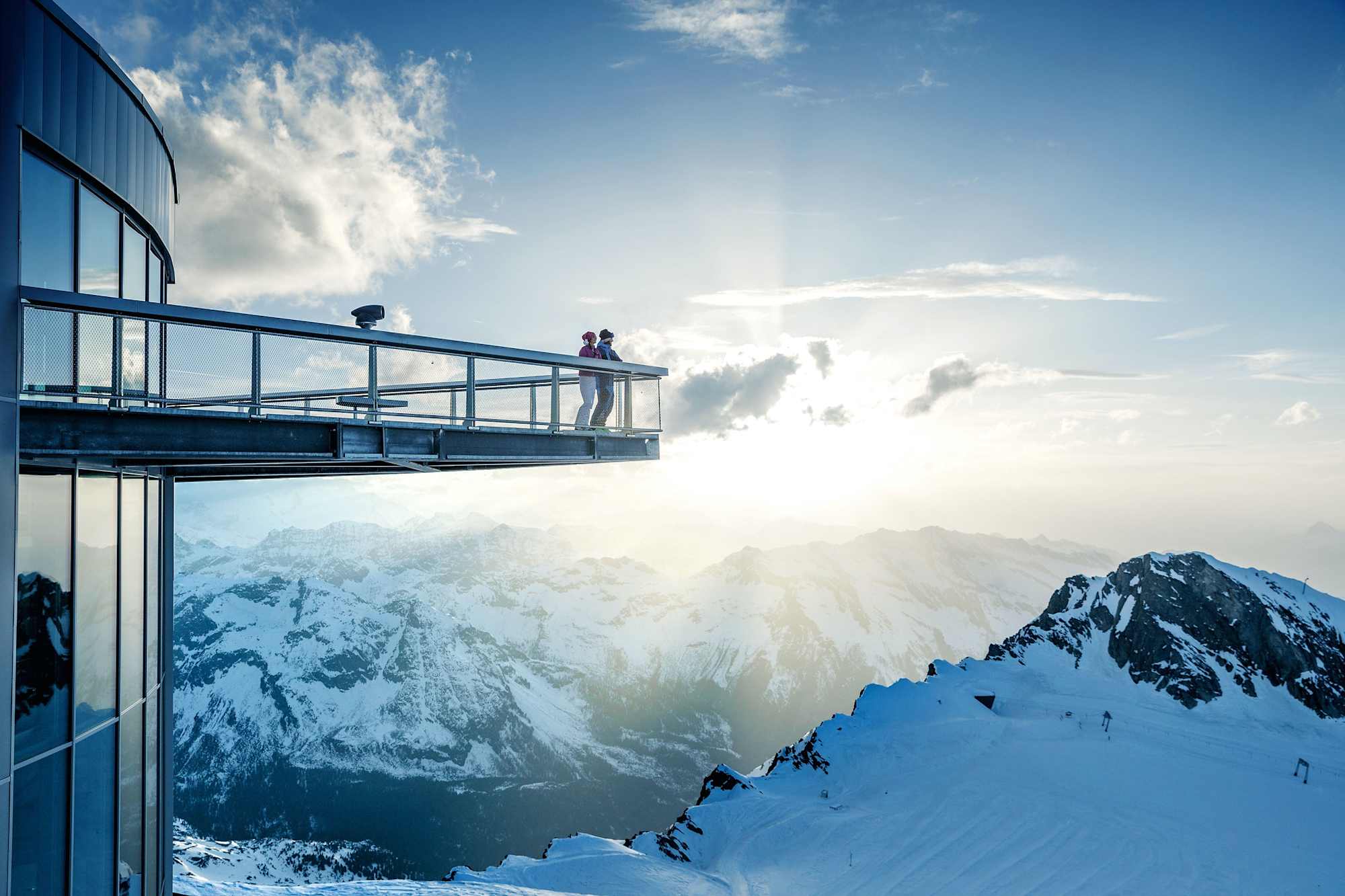 Herrliche Aussicht in die Hohen Tauern vom Top of Salzburg am Kitzsteinhorn.