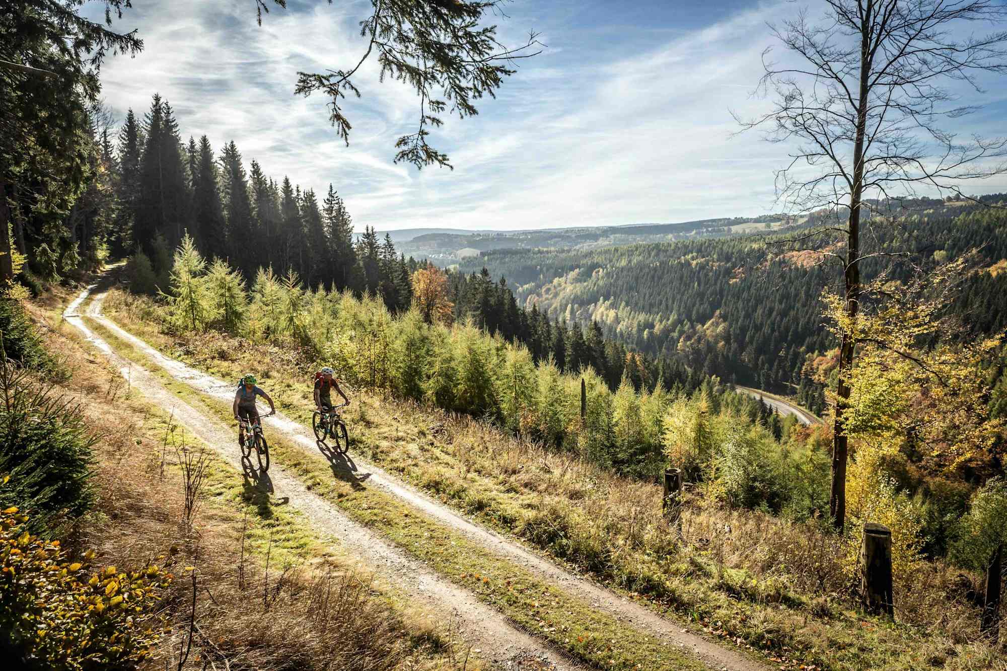 Herrliche Aussichten im TrailCenter Rabenberg in Sachsen