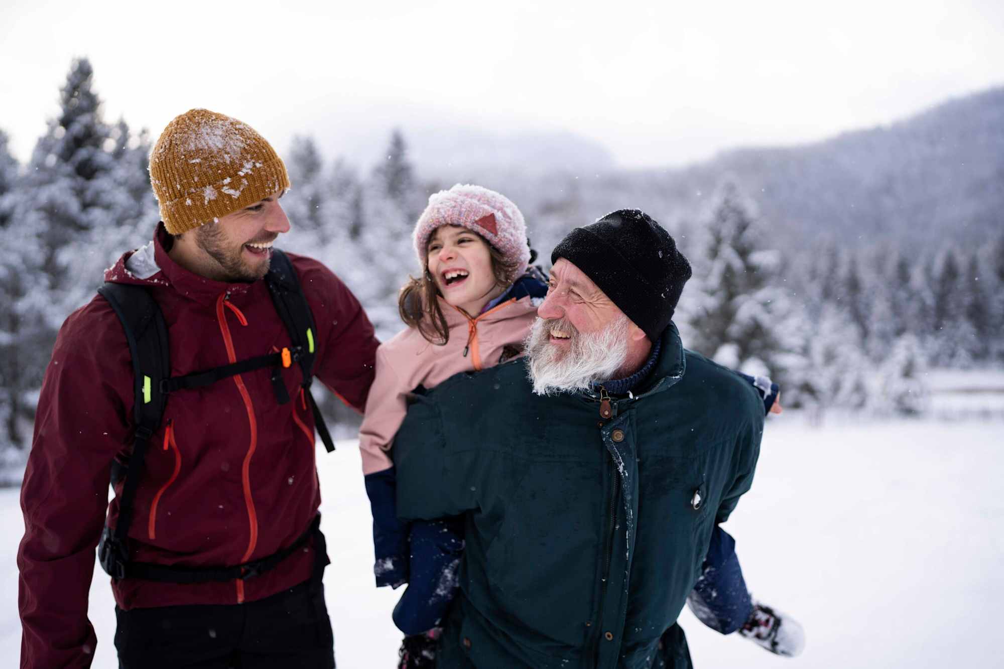 Winterwandern am Fuße des Kranzberges.