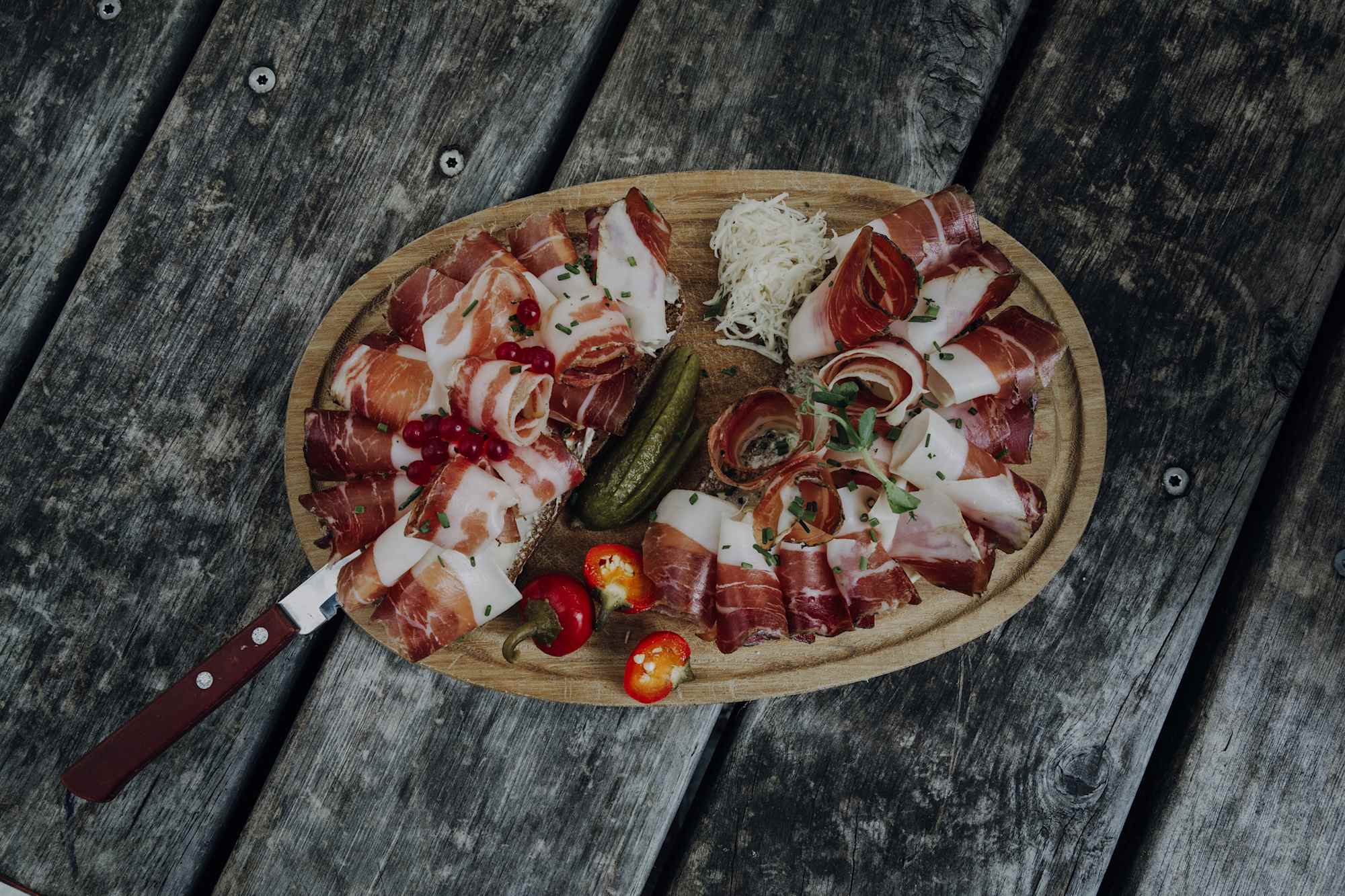 Brotzeit auf der Gaudeamushütte