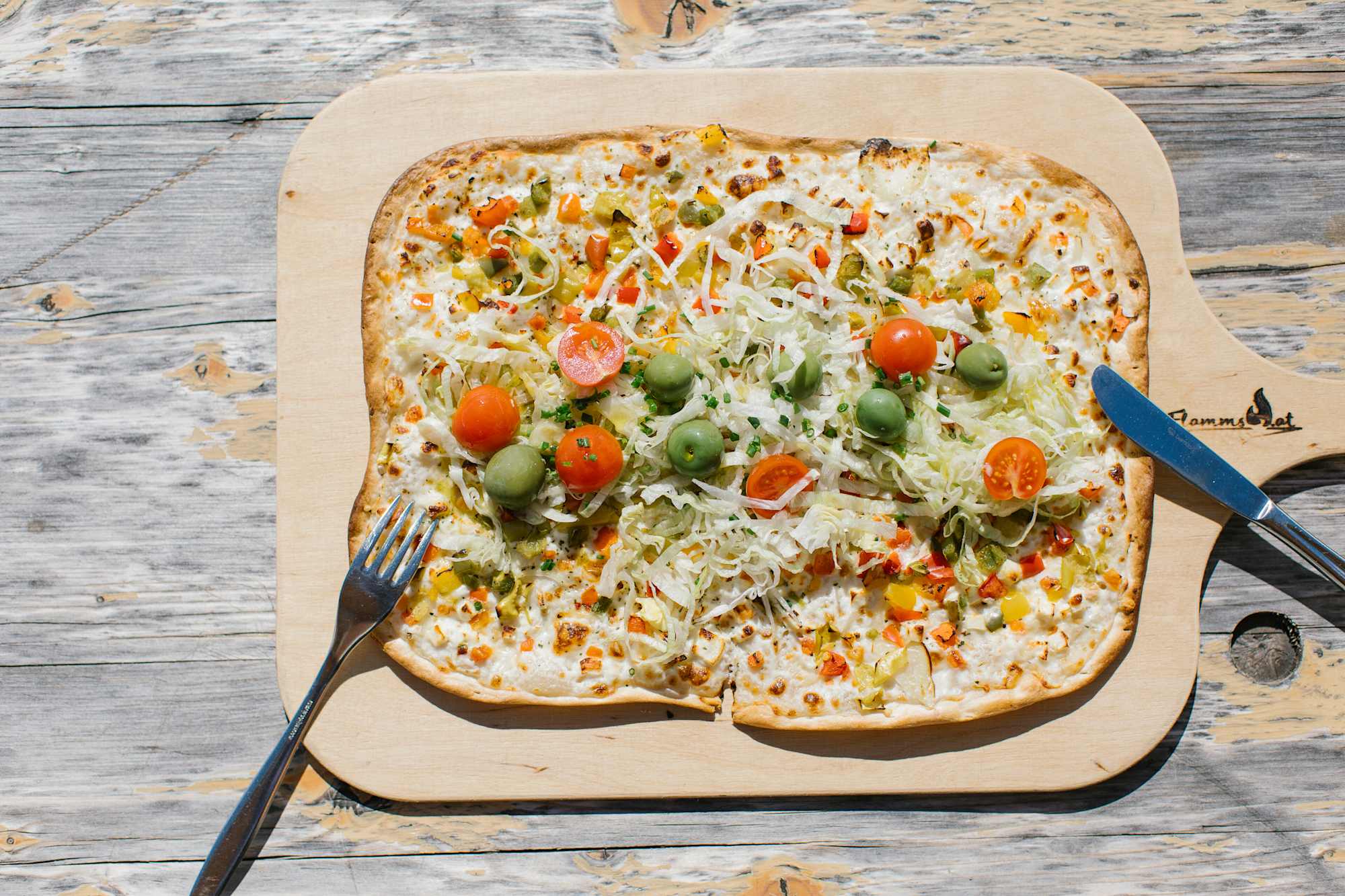 Flamkuchen auf der Jamtalhütte