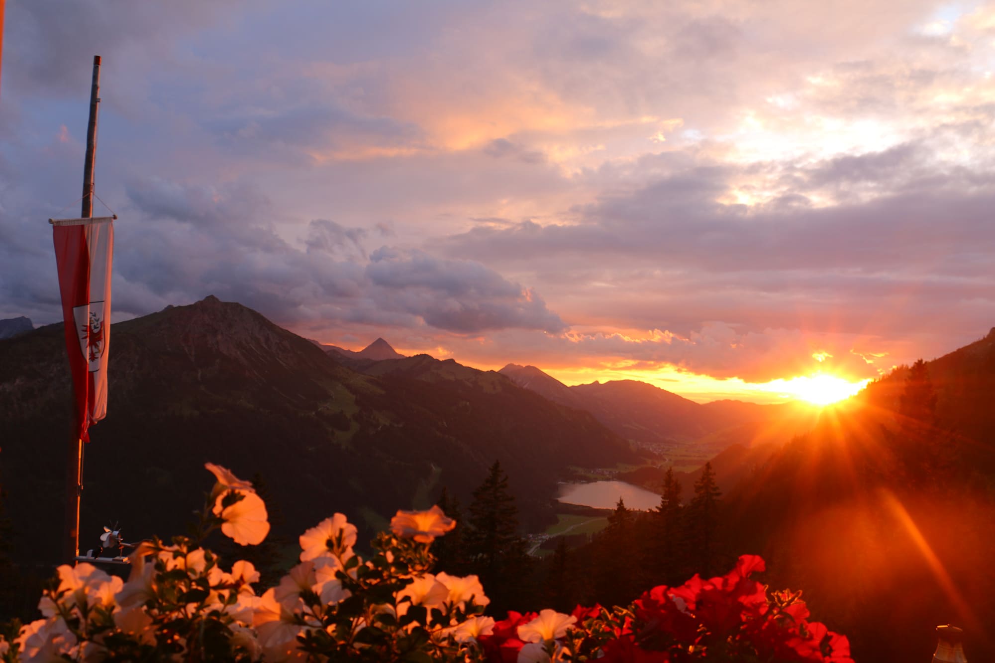 Sonnenuntergang auf der Schneetalalm