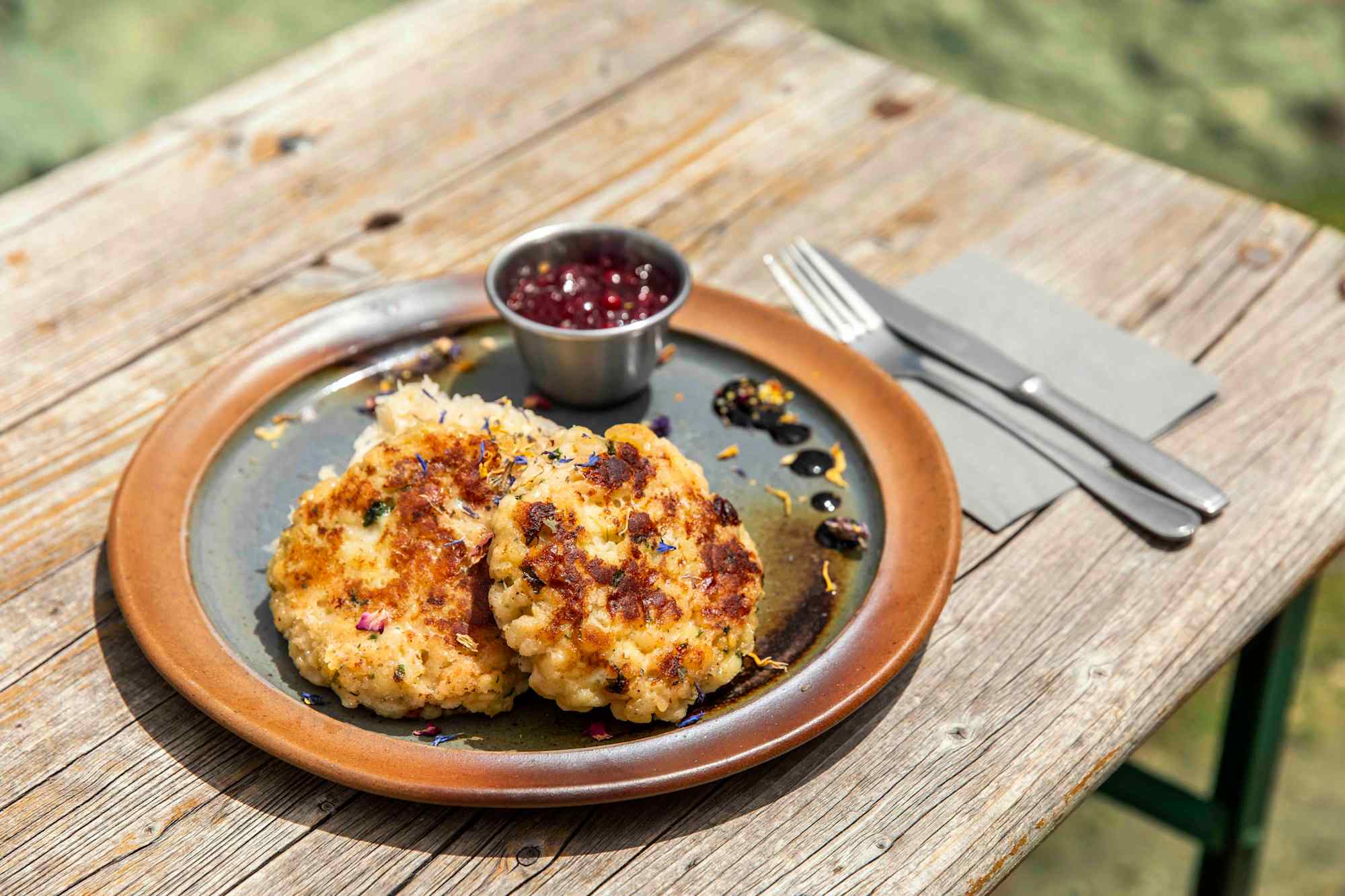 Kaspressknödel auf der Sudetendeutschen Hütte