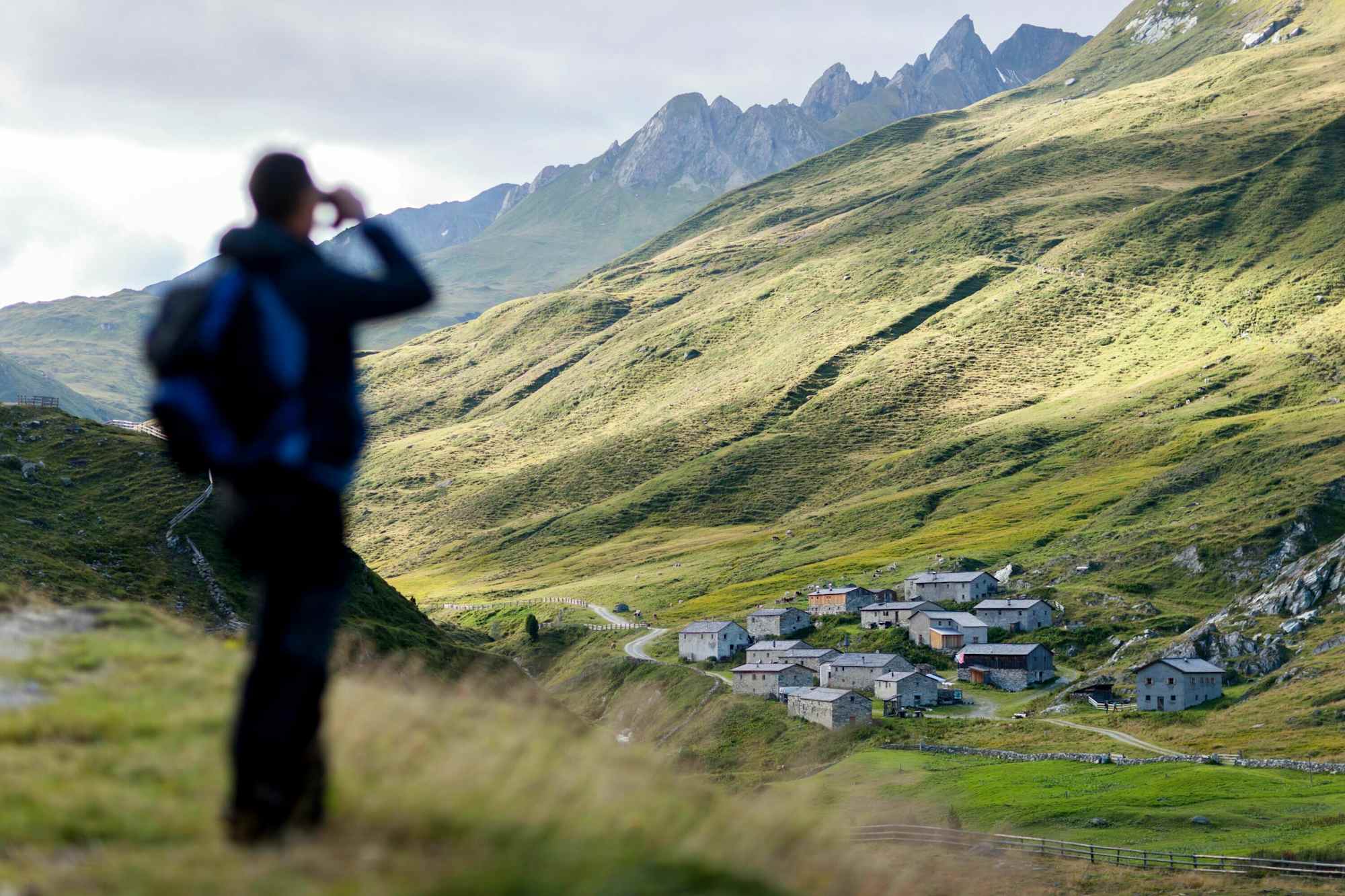 Blick auf die Jagdhausalm im Nationalpark Hohe Tauern Osttirol