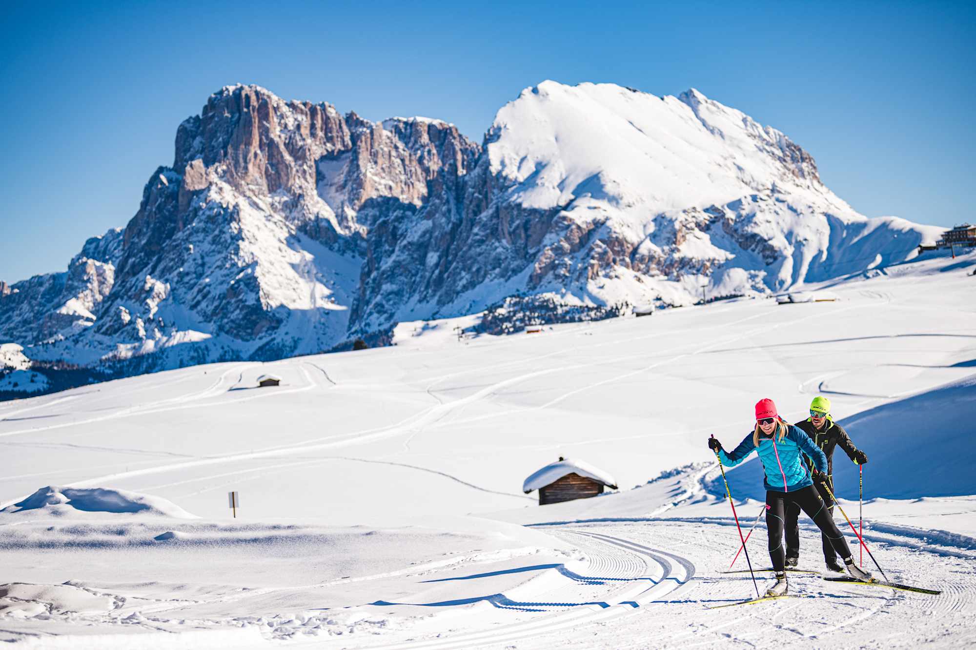 Langlaufvergnügen auf der Seiser Alm