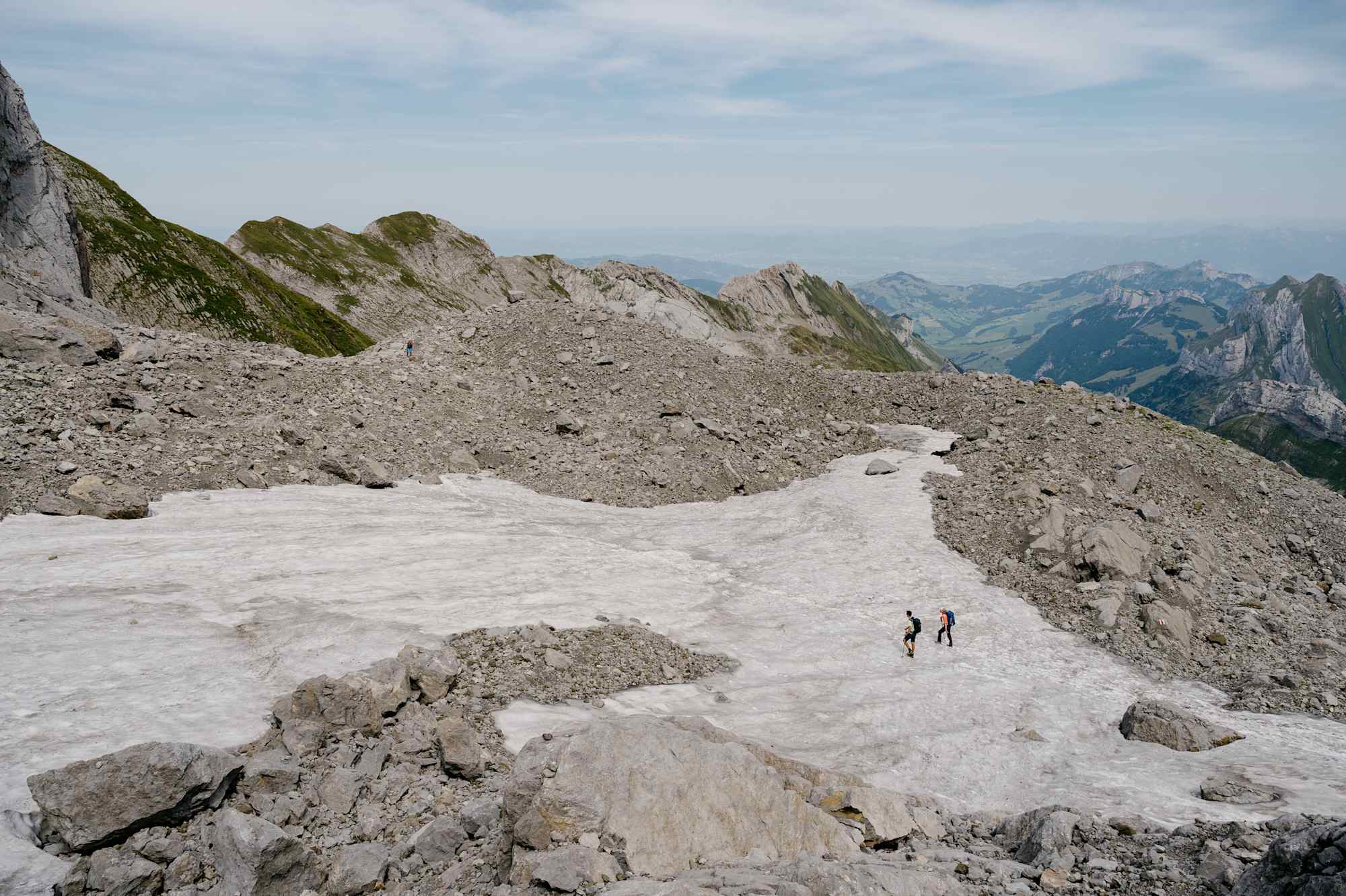 Das Firnfeld am Aufstieg zum Säntis