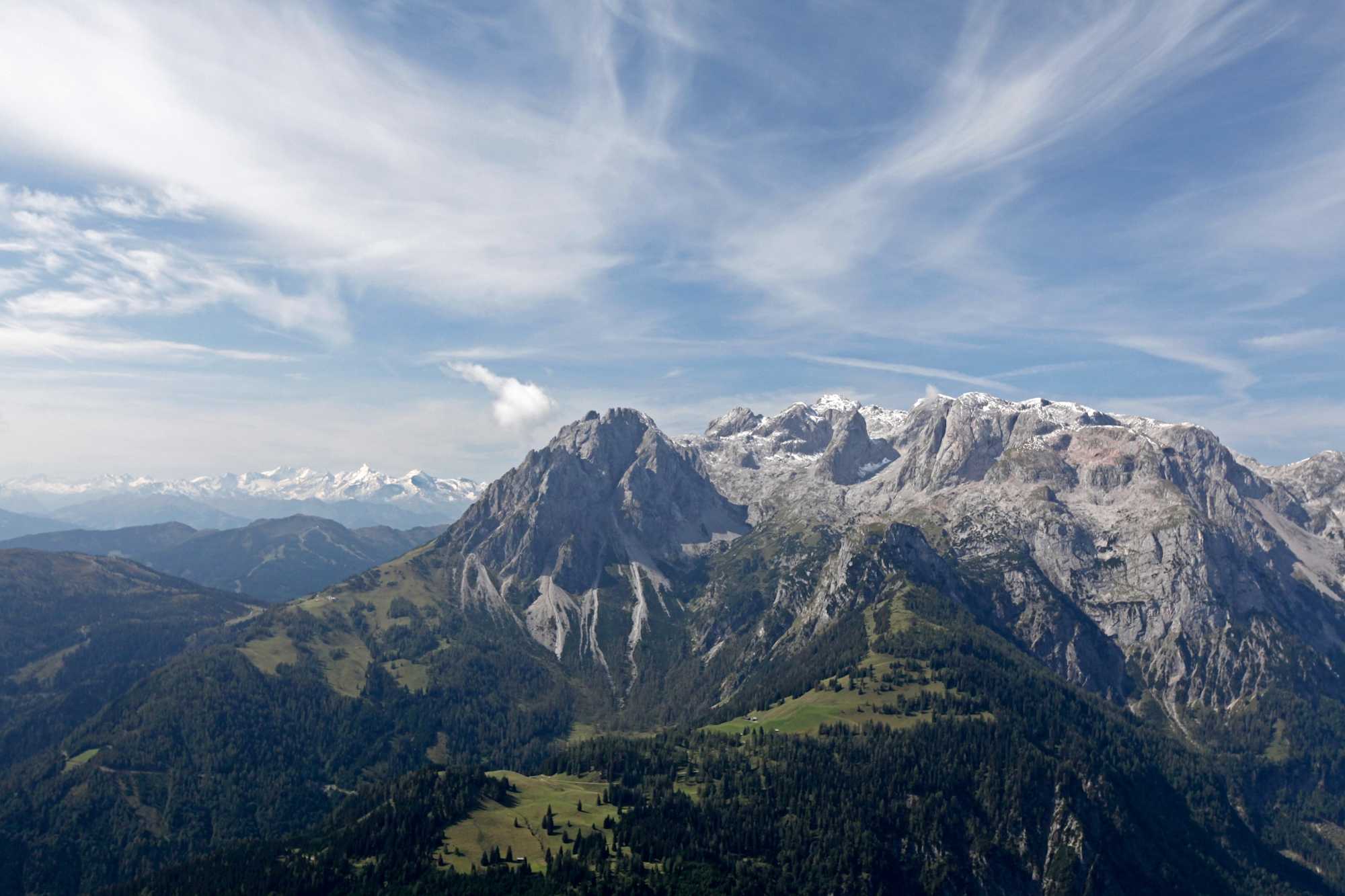 Blick von Pfarrwerfen auf den Hochkönig