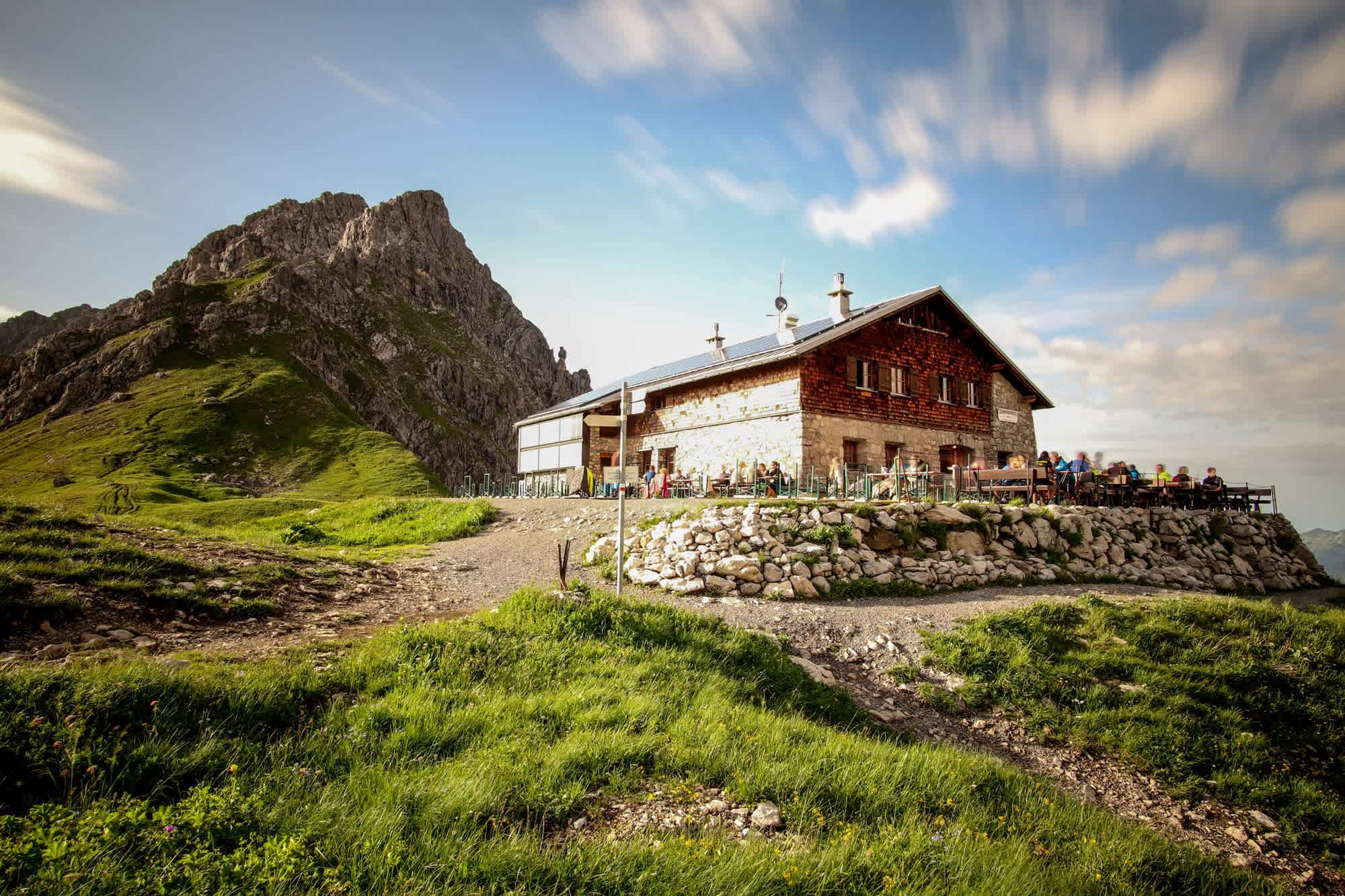 Die Fiderepasshütte in den Allgäuer Alpen