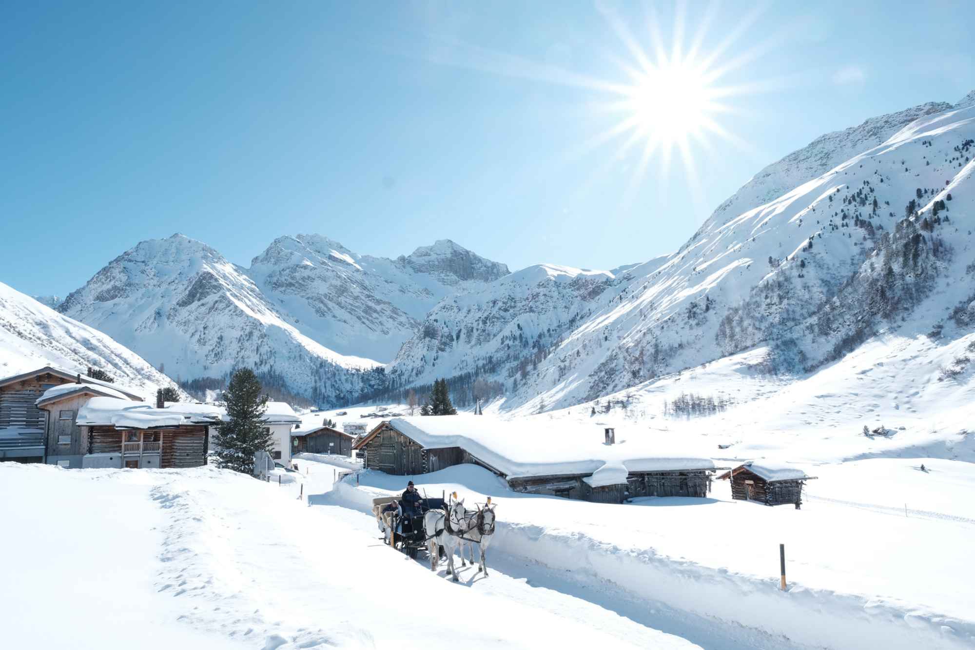 Winteridylle in Sertig Dörfli