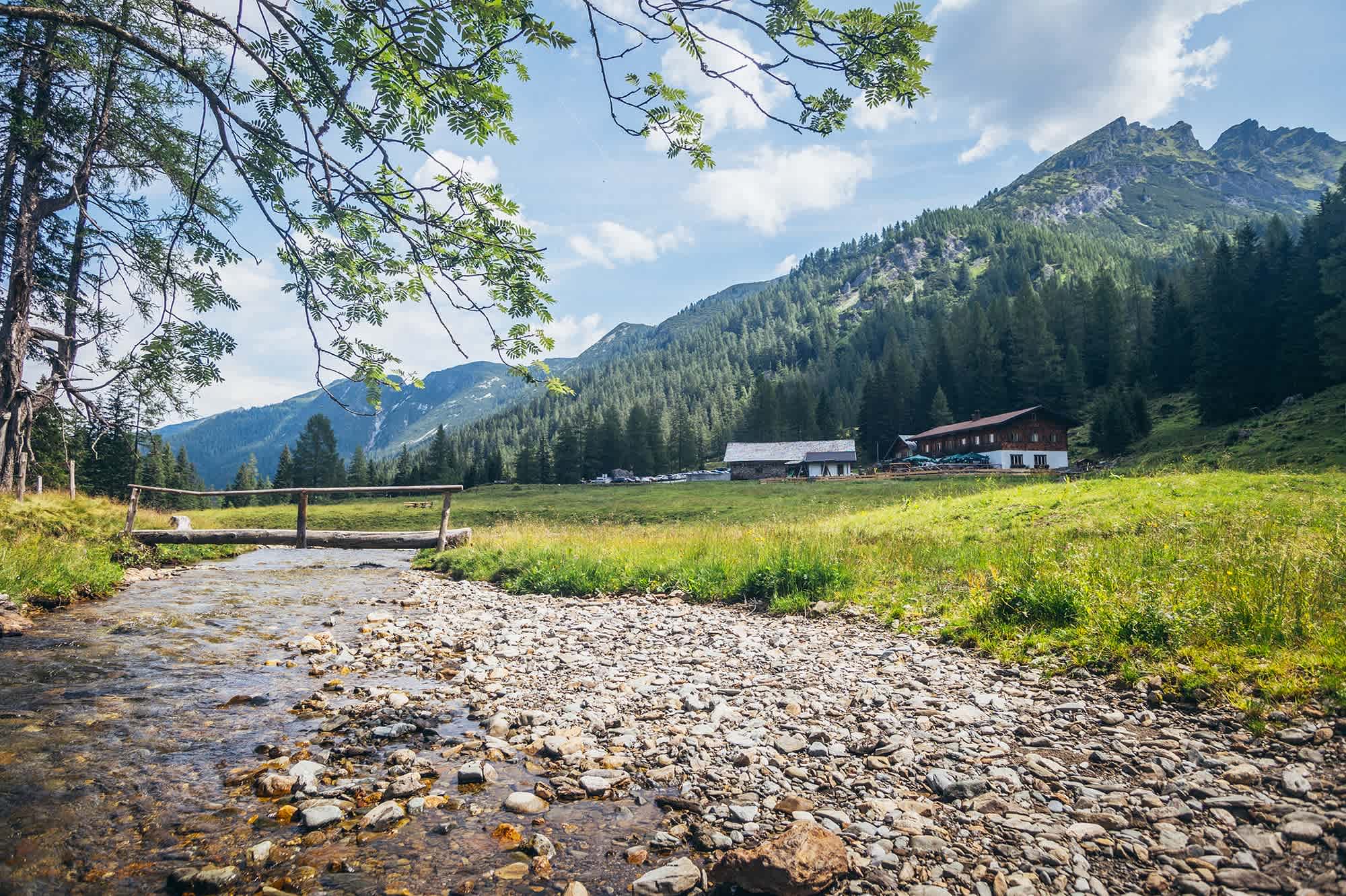 Idyllische Landschaft in der Forstau