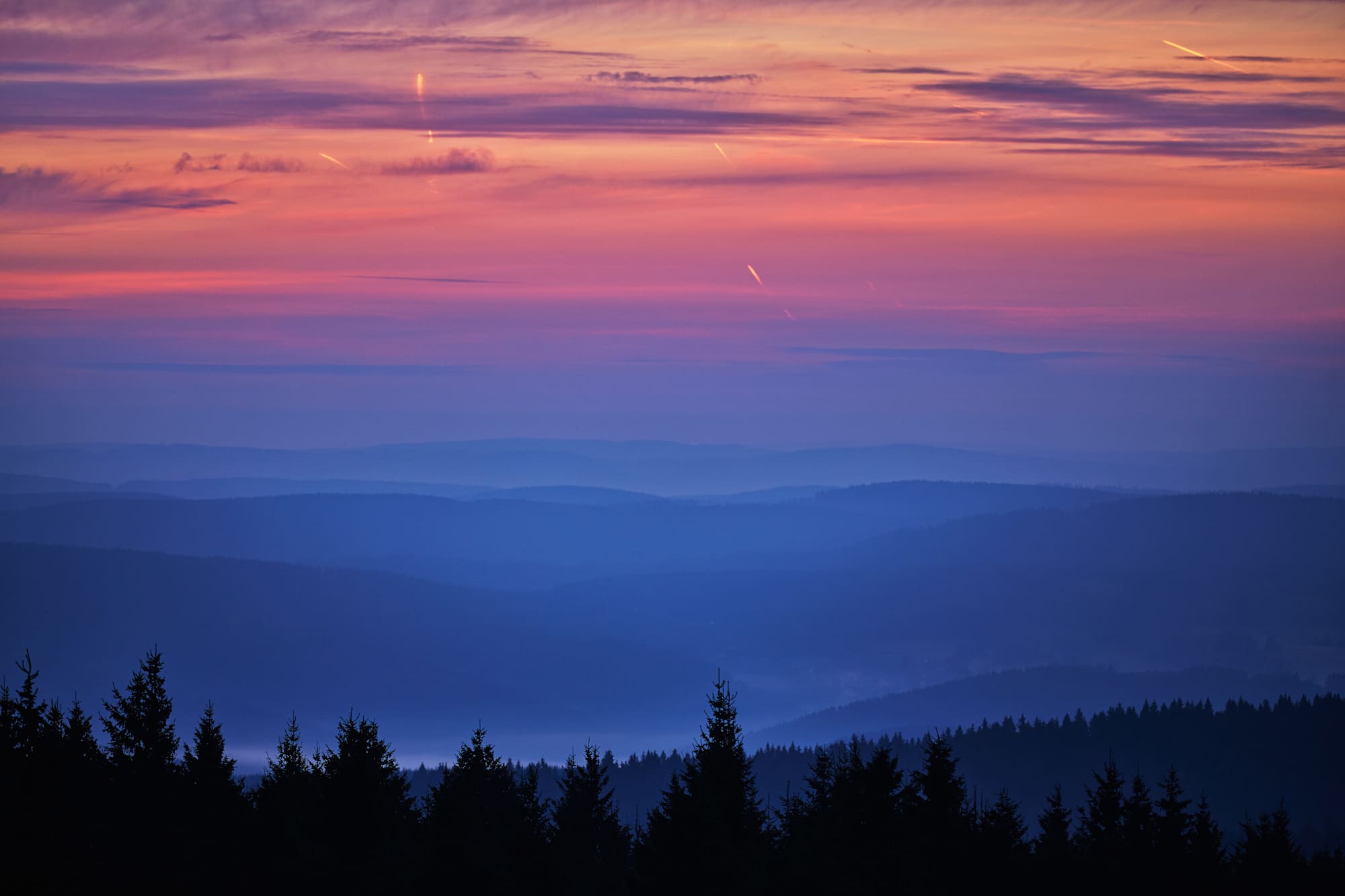 Sonnenaufgang im Thüringer Wald