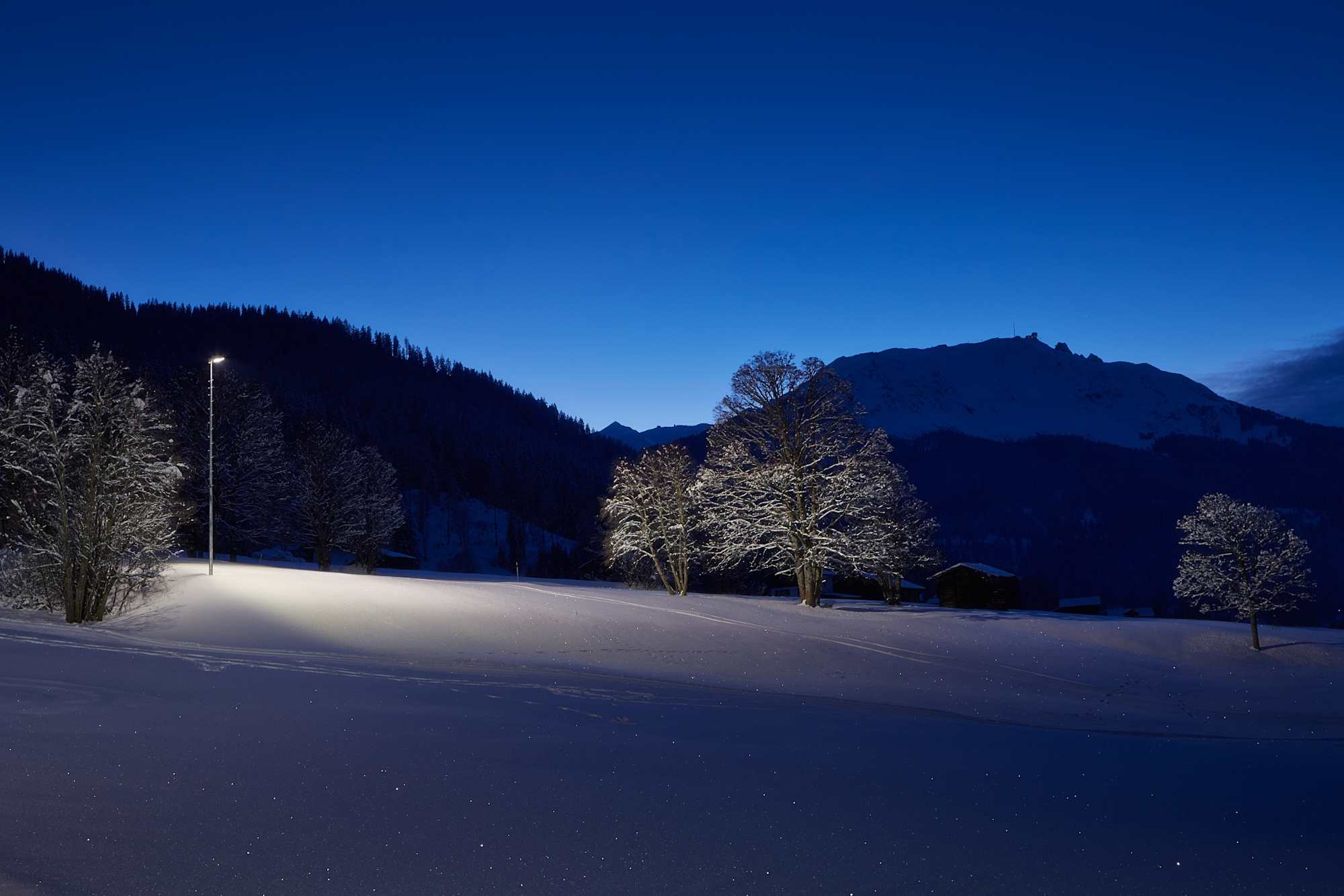 Auf der Nachtloipe von Klosters