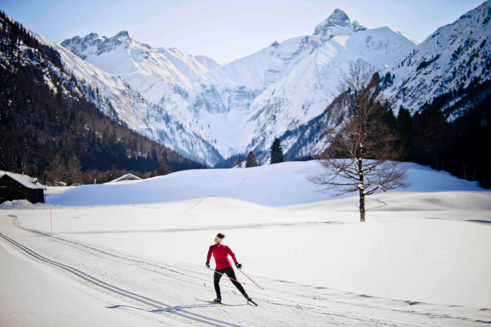 So schön kann Langlaufen in Oberstdorf sein.