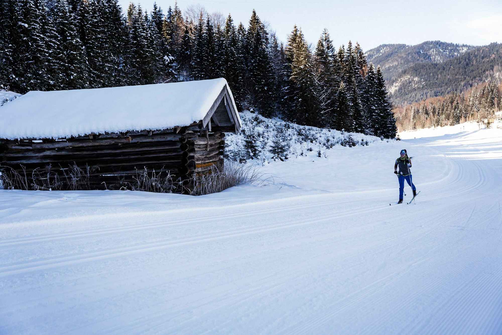 Landschaftlich wunderschöne Loipen führen Klais nach Kaltenbrunn.