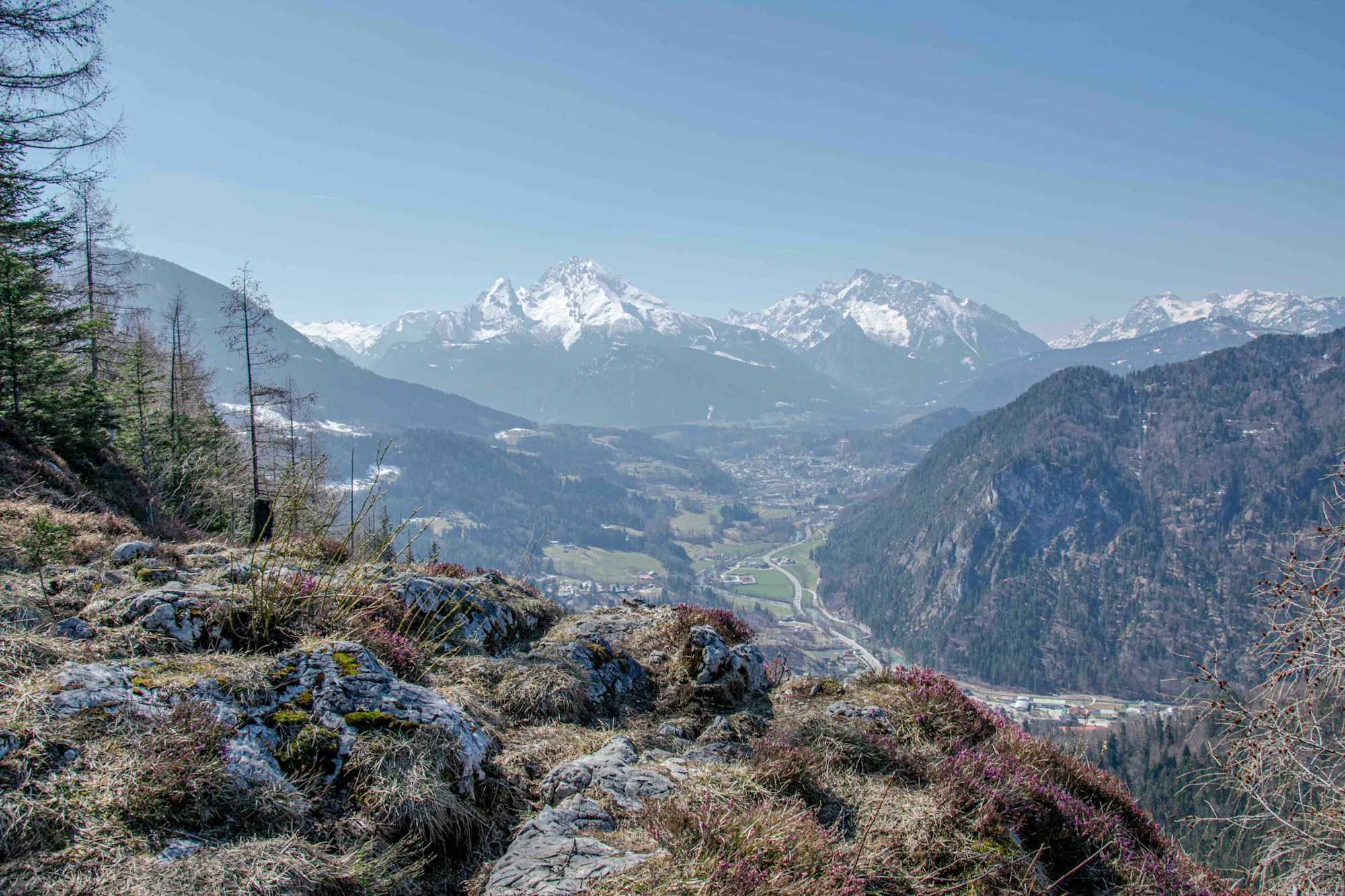 Blick von der Lärchecker Wand über das Berchtesgadener Tal