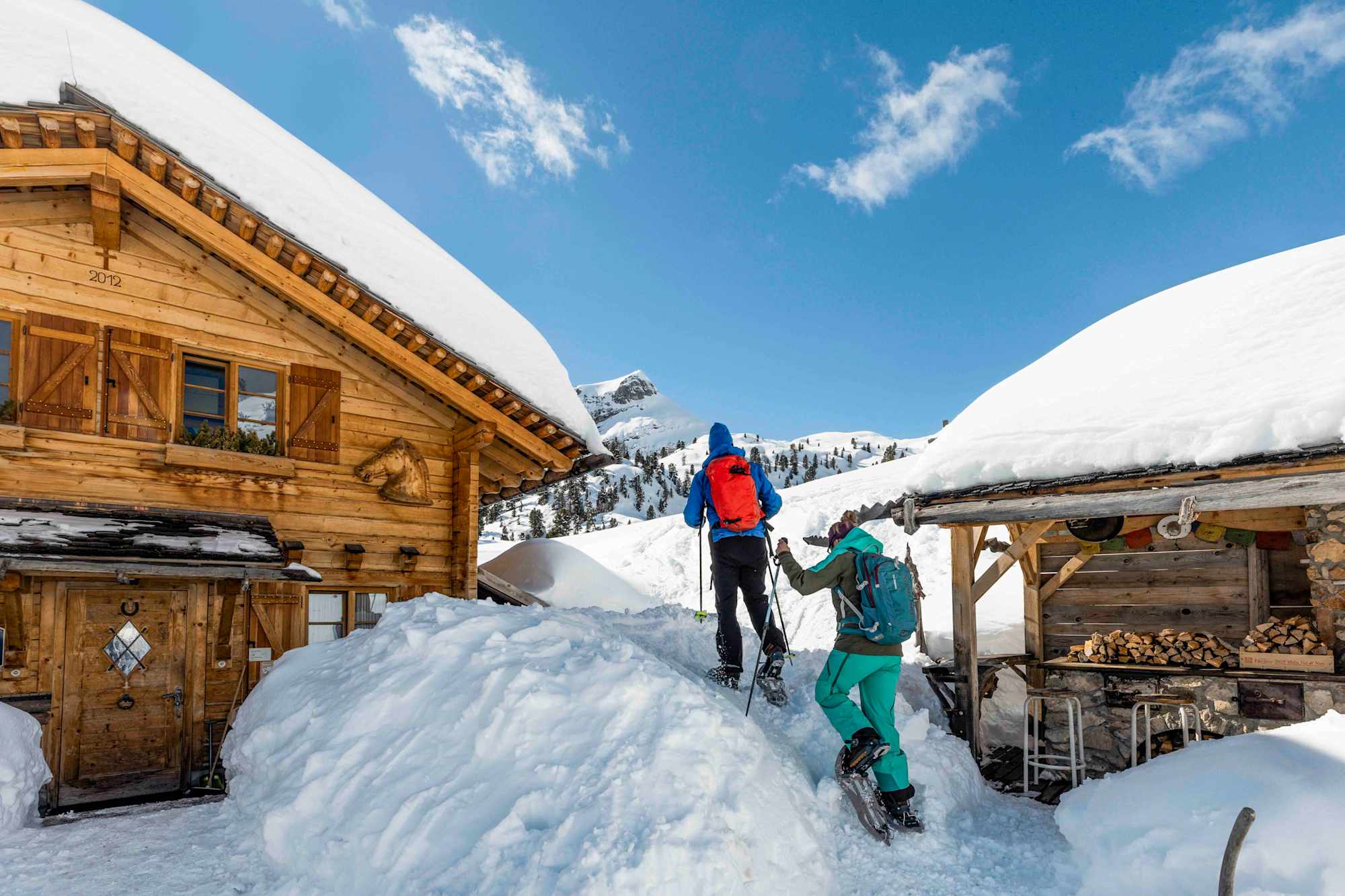 Angekommen auf der tierverschneiten Rossalm