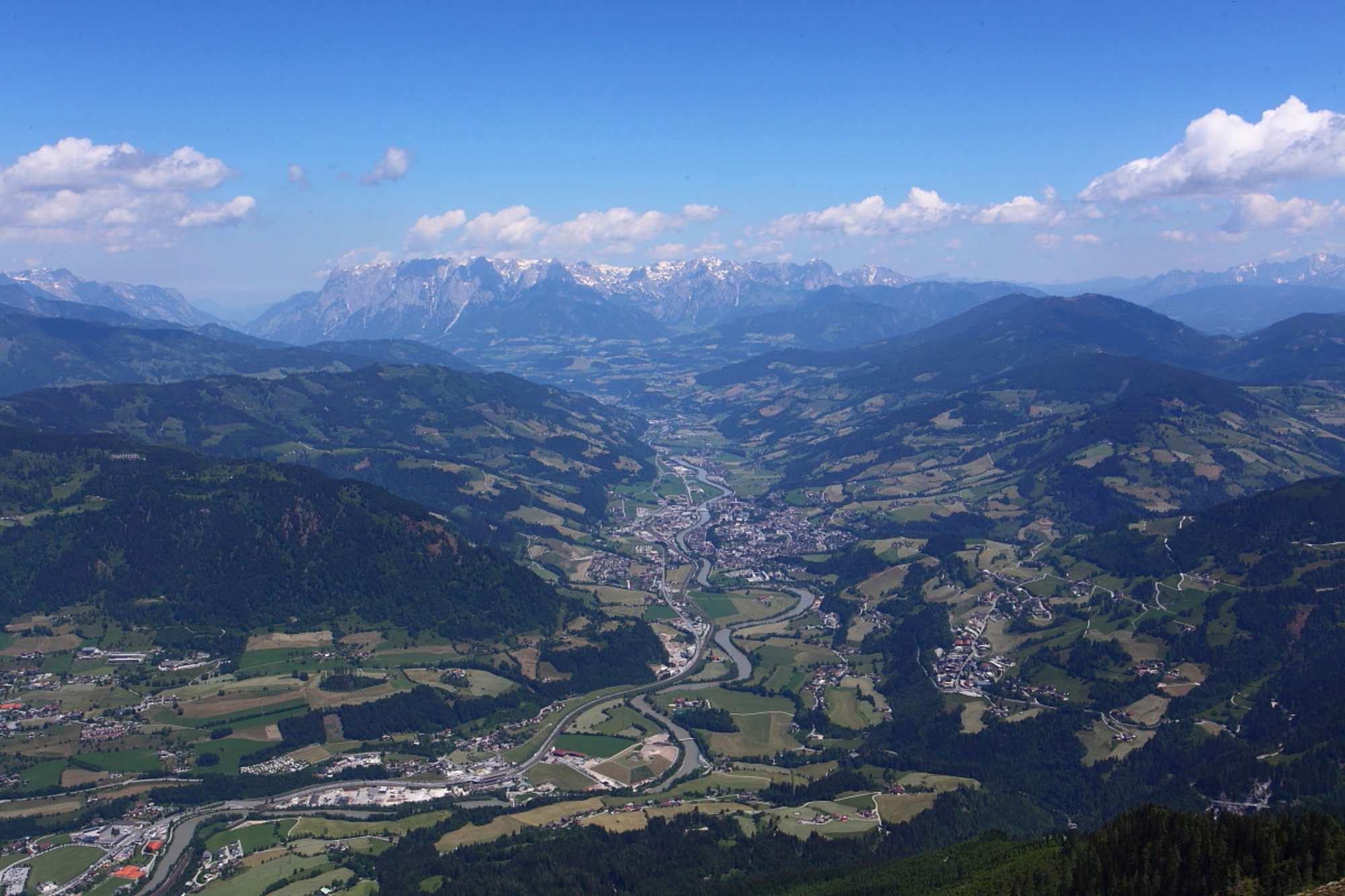 Ausblick auf der MTB-Tour über die drei Almen im Großarltal