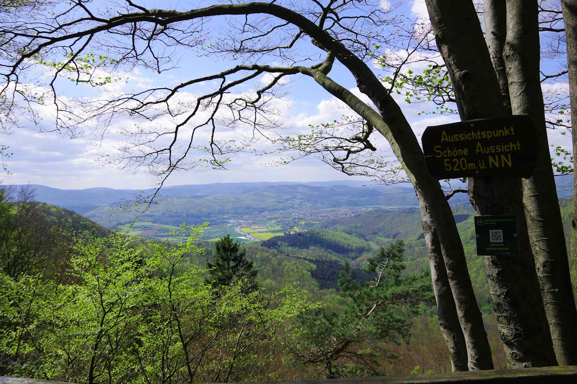 Aussichtspunkt Schöne Aussicht am Premiumwanderweg P4 Hessische Schweiz