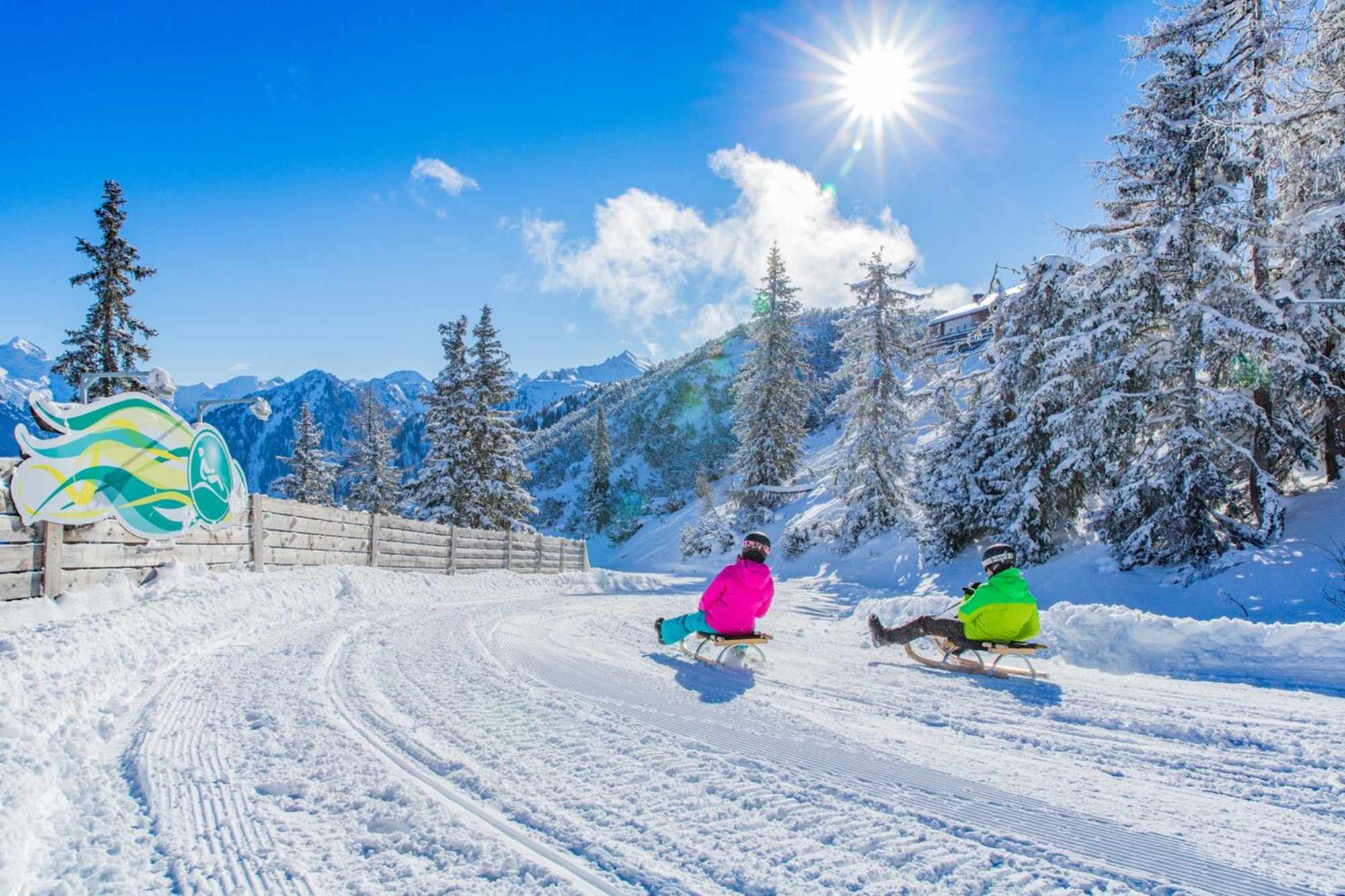 Rasante Rodelpartie auf der Hochwurzen