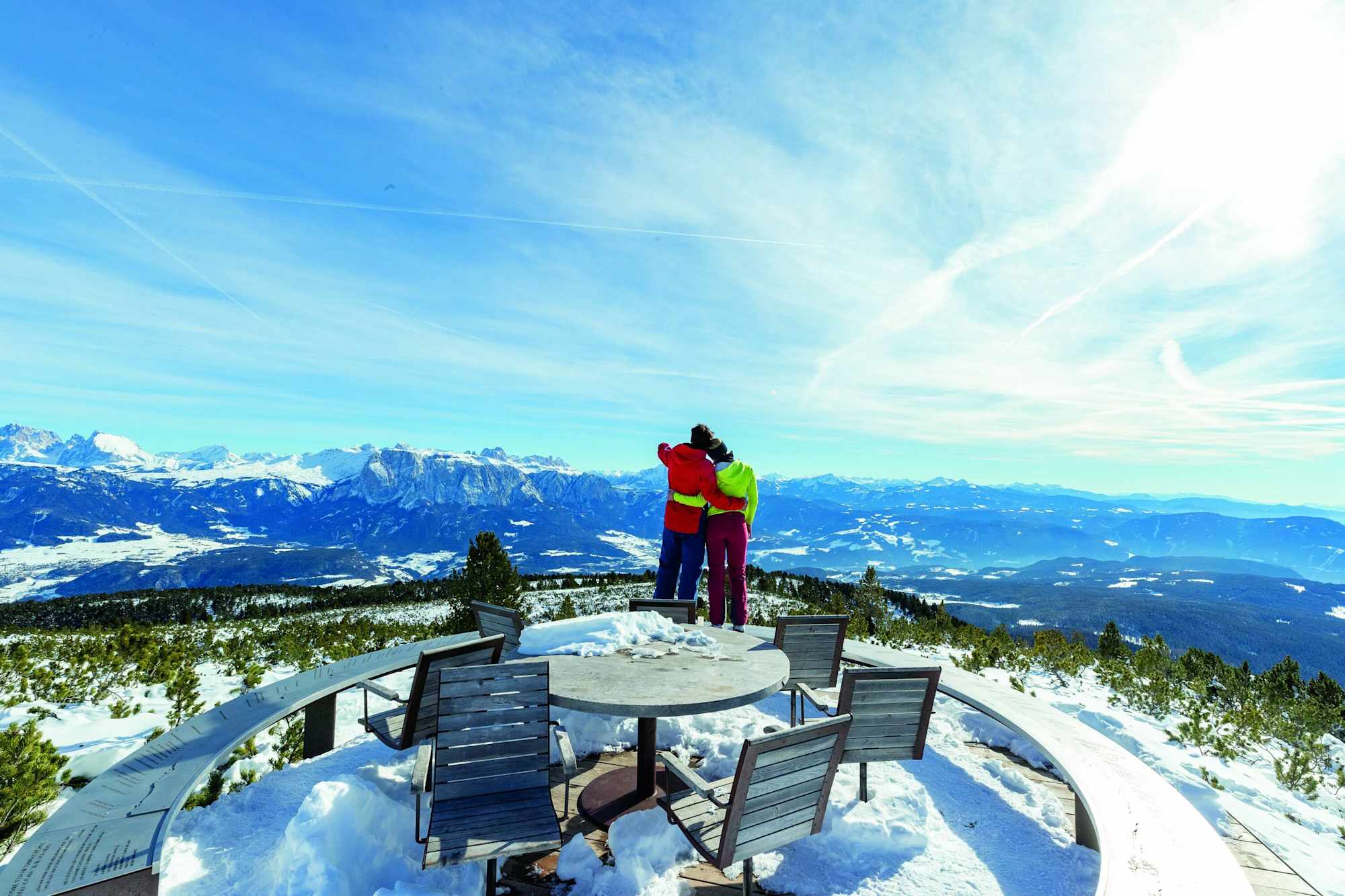 Premiumwandern in der Wintersonne am Rittner Horn