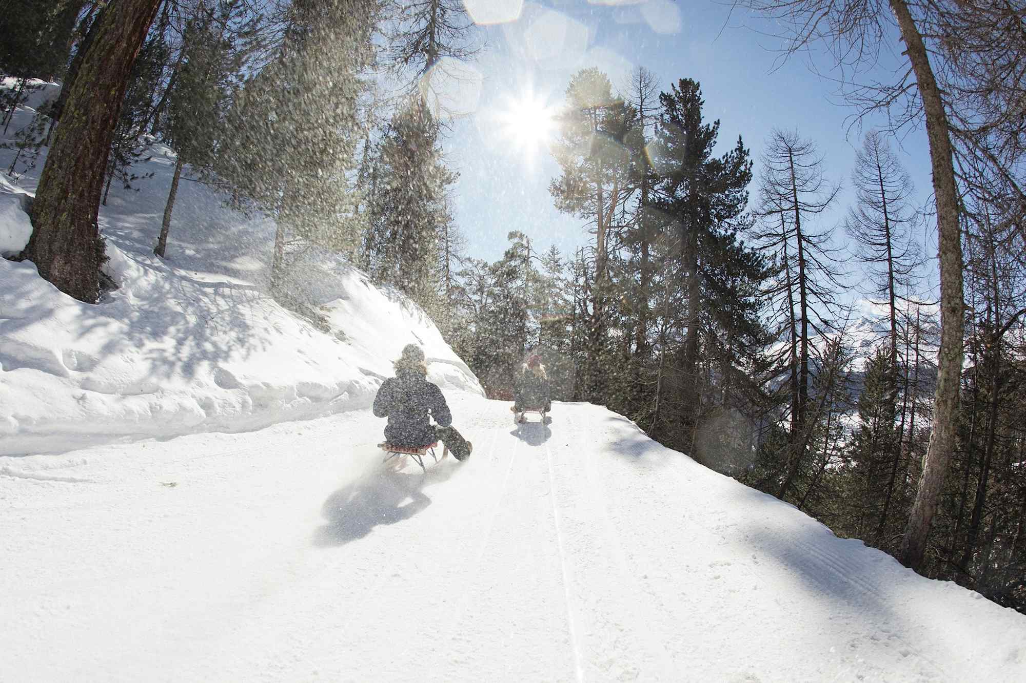 Die Rodelbahn von Muottas Muragl ist sehr eindrucksvoll.