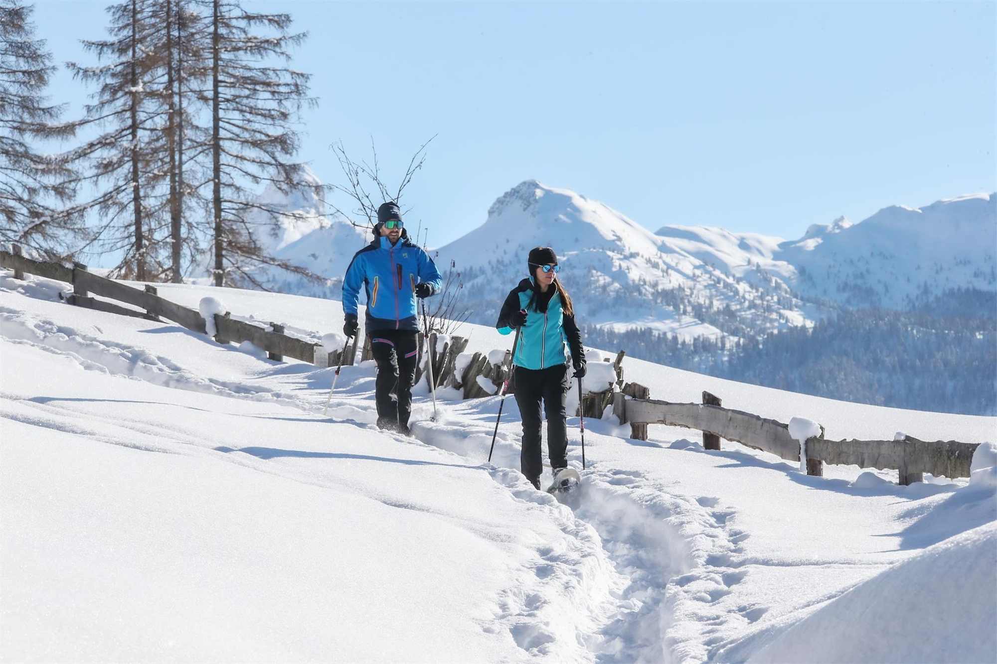 Mit Schneeschuhen von San Cassiano nach Badia