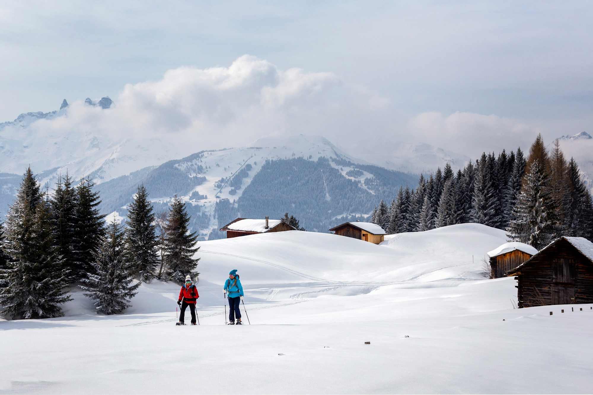 Schöne Ausblicke auf der Schneeschuhtour