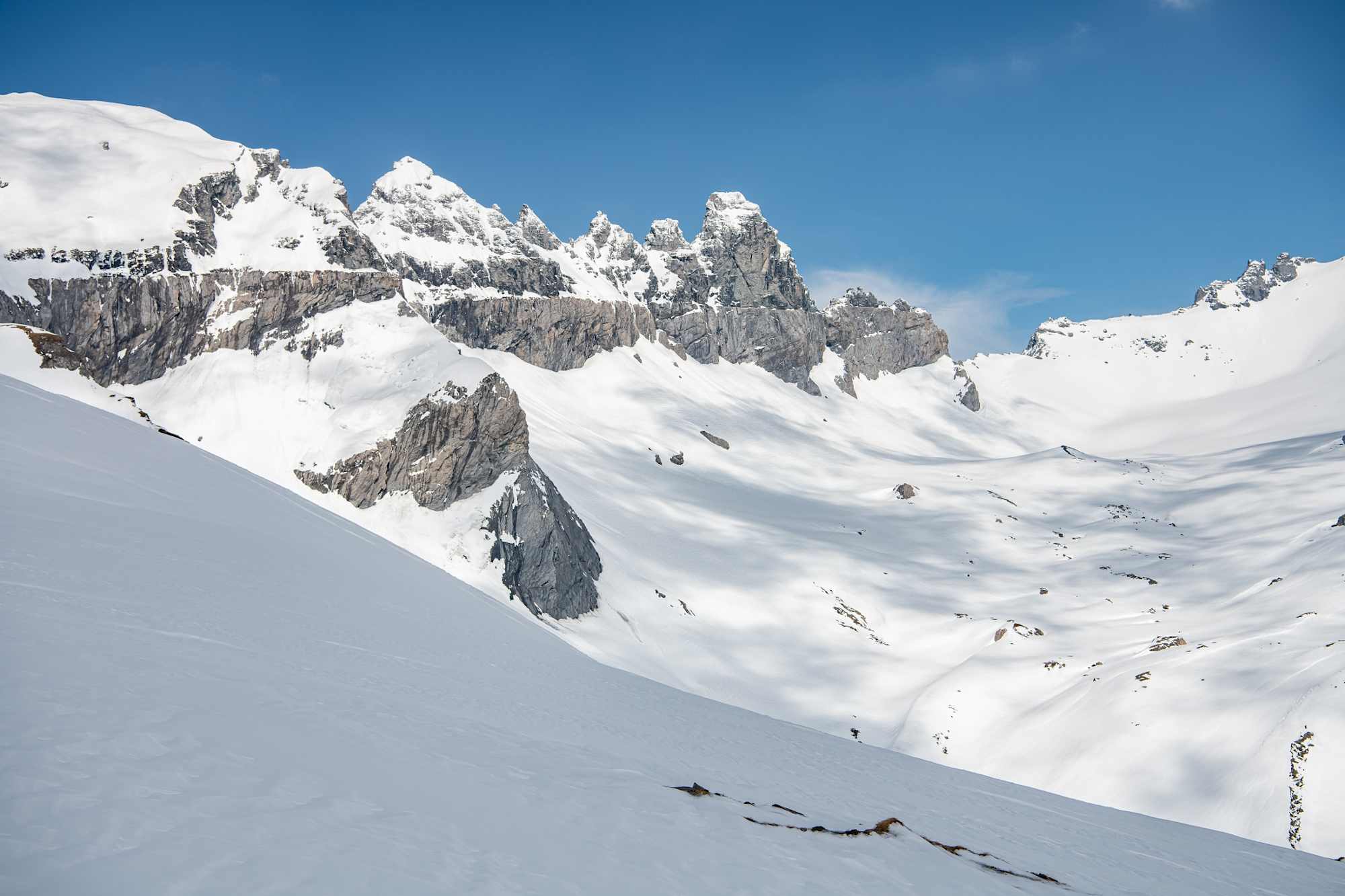 Grandiose Landschaft auf dieser Schneeschuhtour