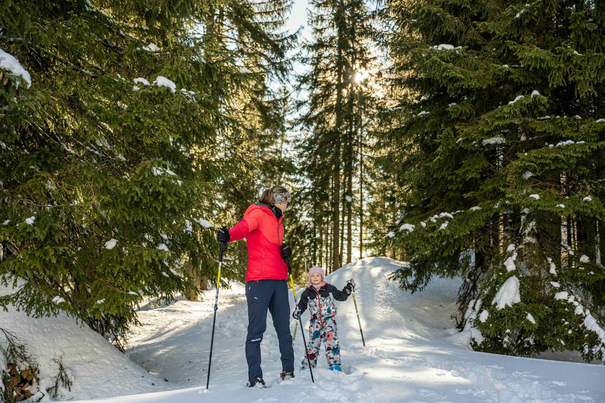 Schneeschuhwndern im Bereich der Hofalm