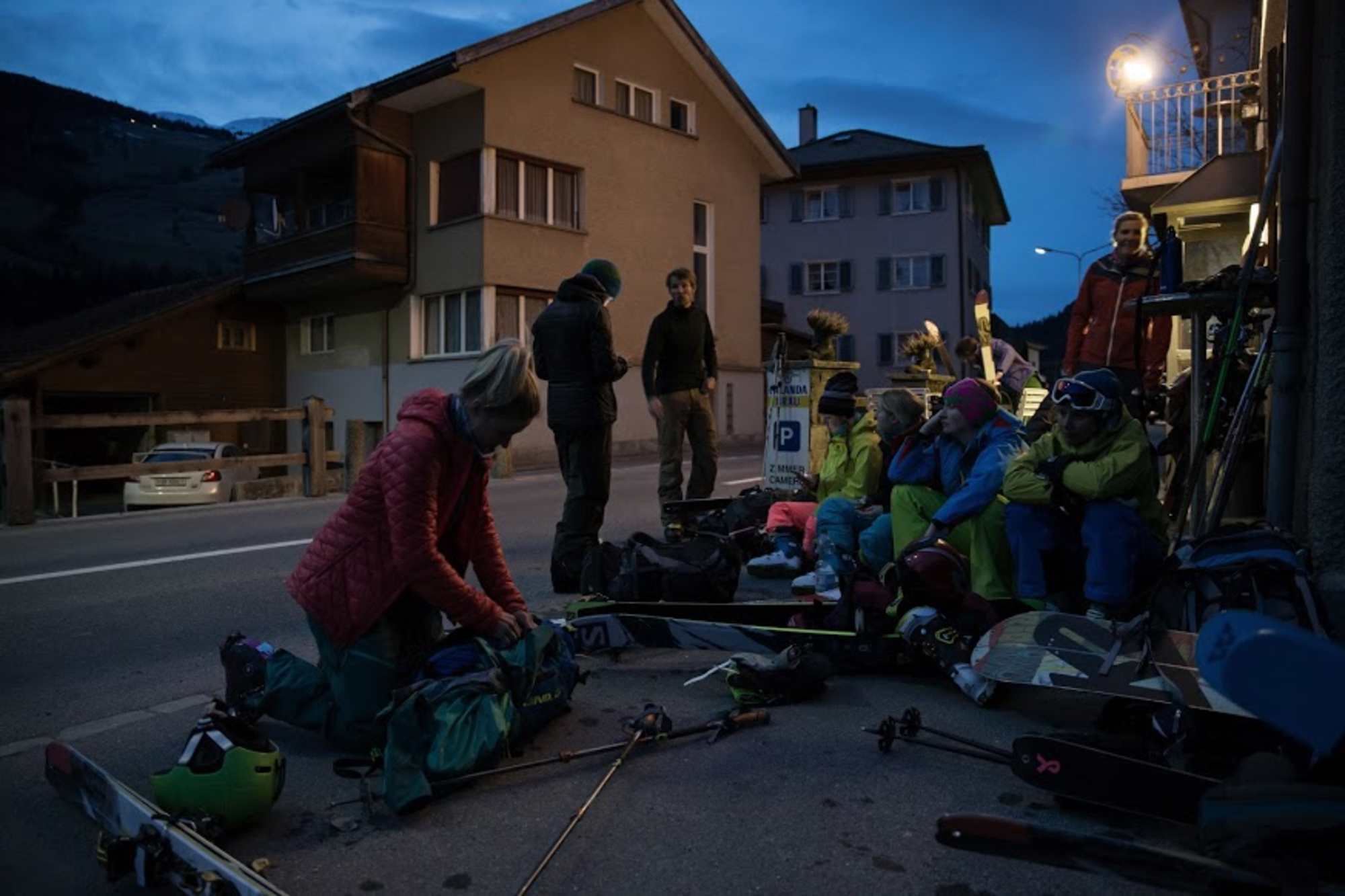 Abendliche Ankunft in Zillis
