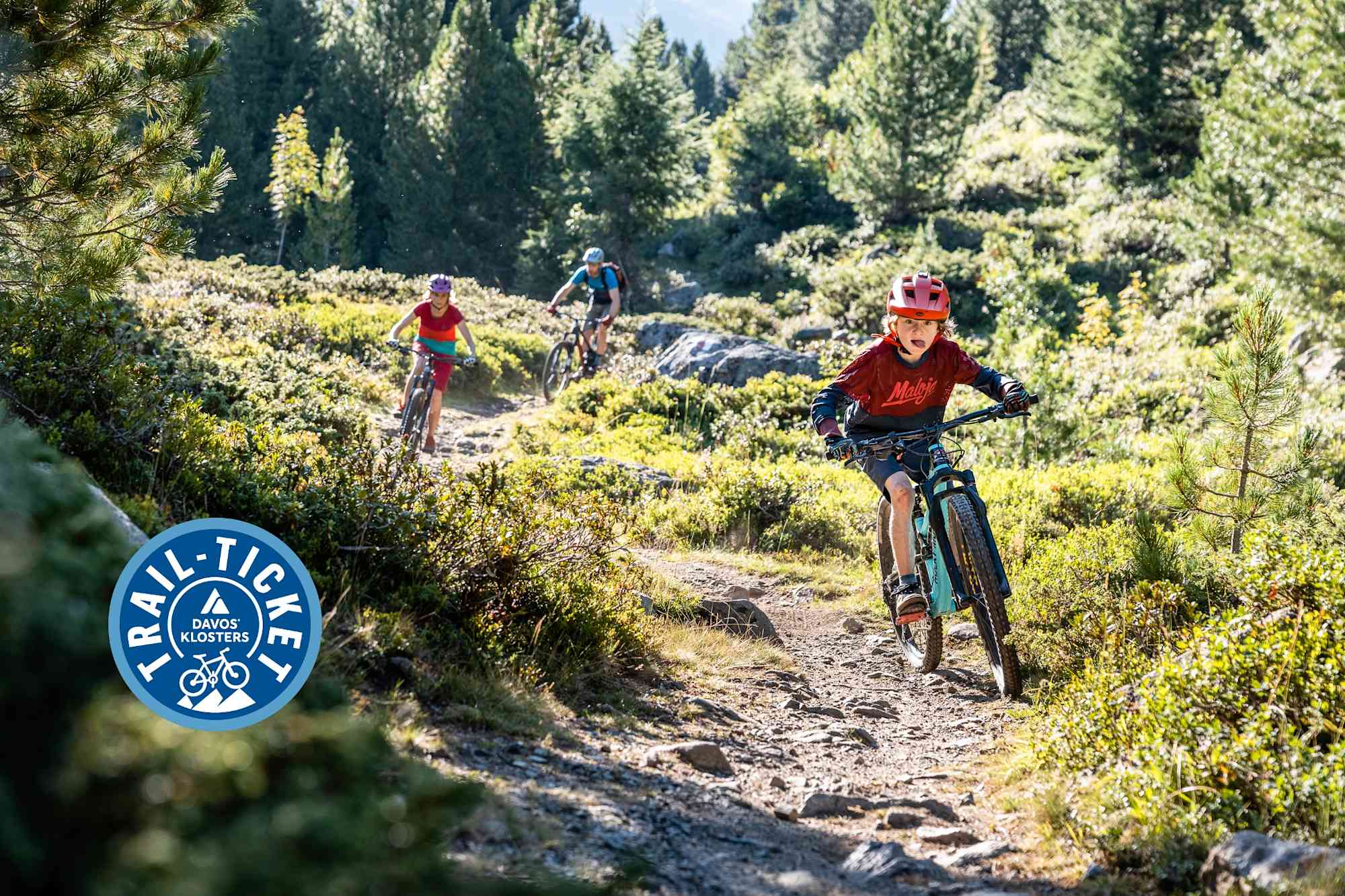 Auf leichten Singeltrails geht es abwärts.